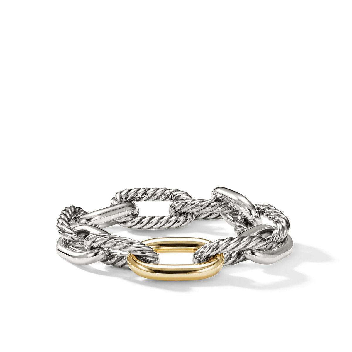 David Yurman DY Madison Large Bracelet with 18K Gold, 13.5mm - La