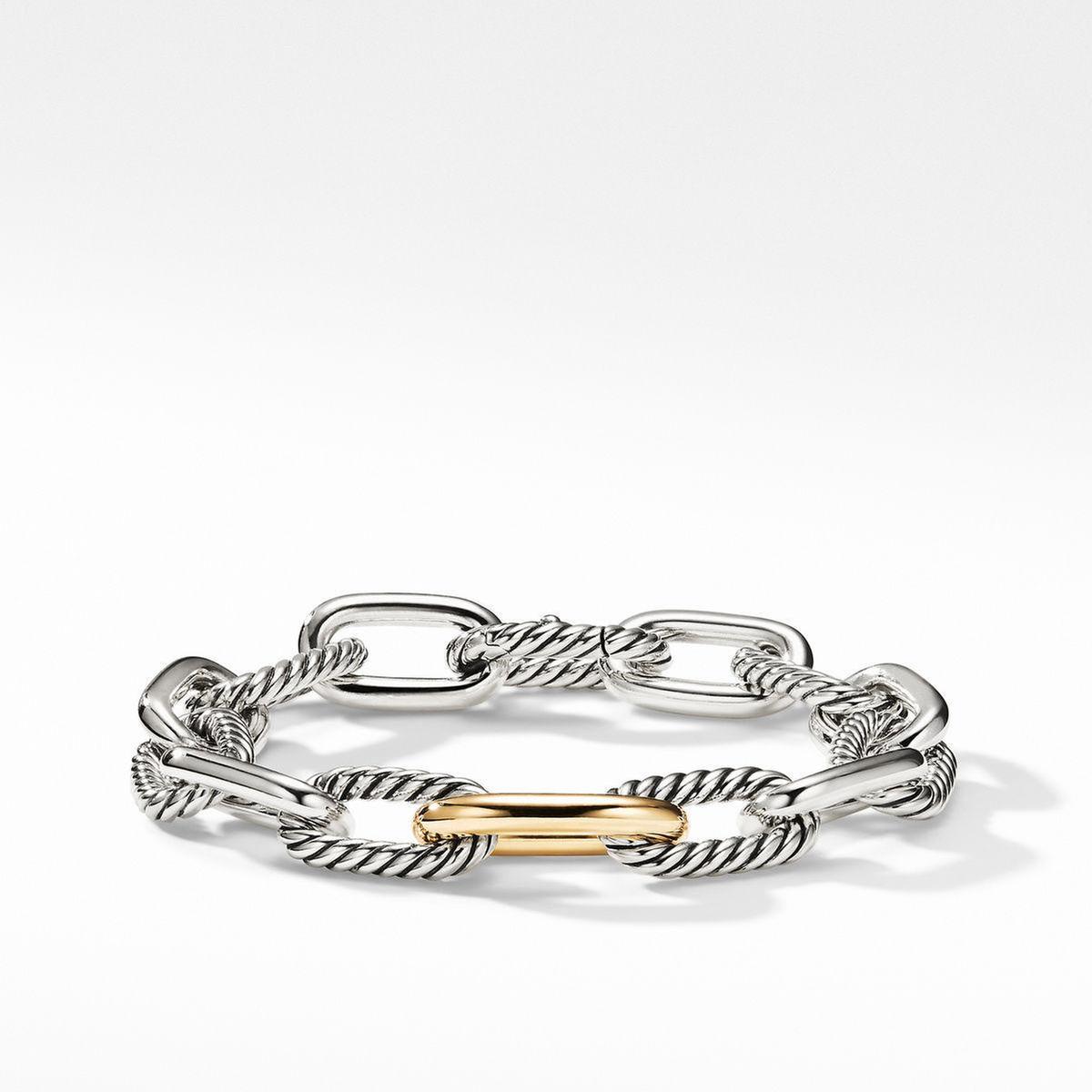 David Yurman Madison Chain Medium Bracelet with 18k Bonded Gold, 