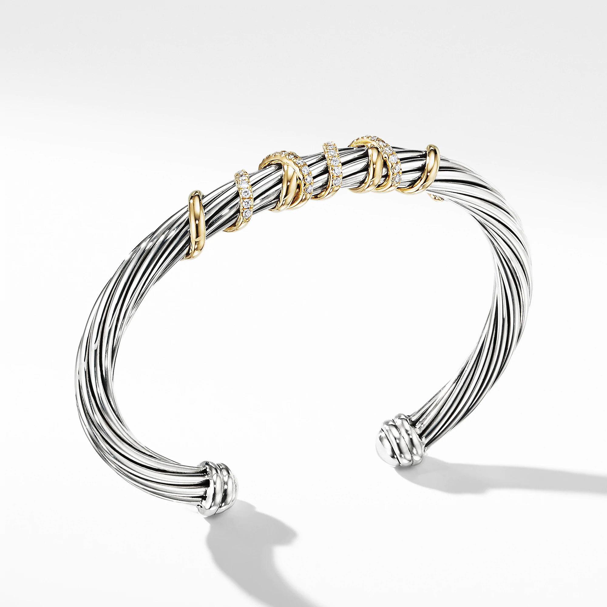 David Yurman Helena Center Station Bracelet with 18k Gold and Dia