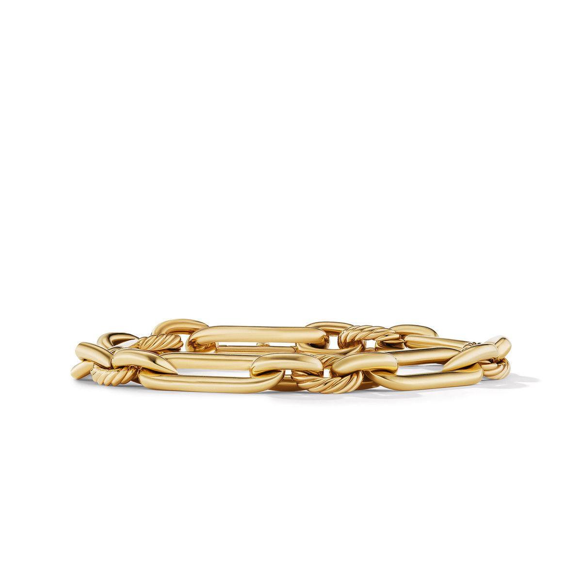 David Yurman Lexington Chain Bracelet in 18K Yellow Gold - Medium