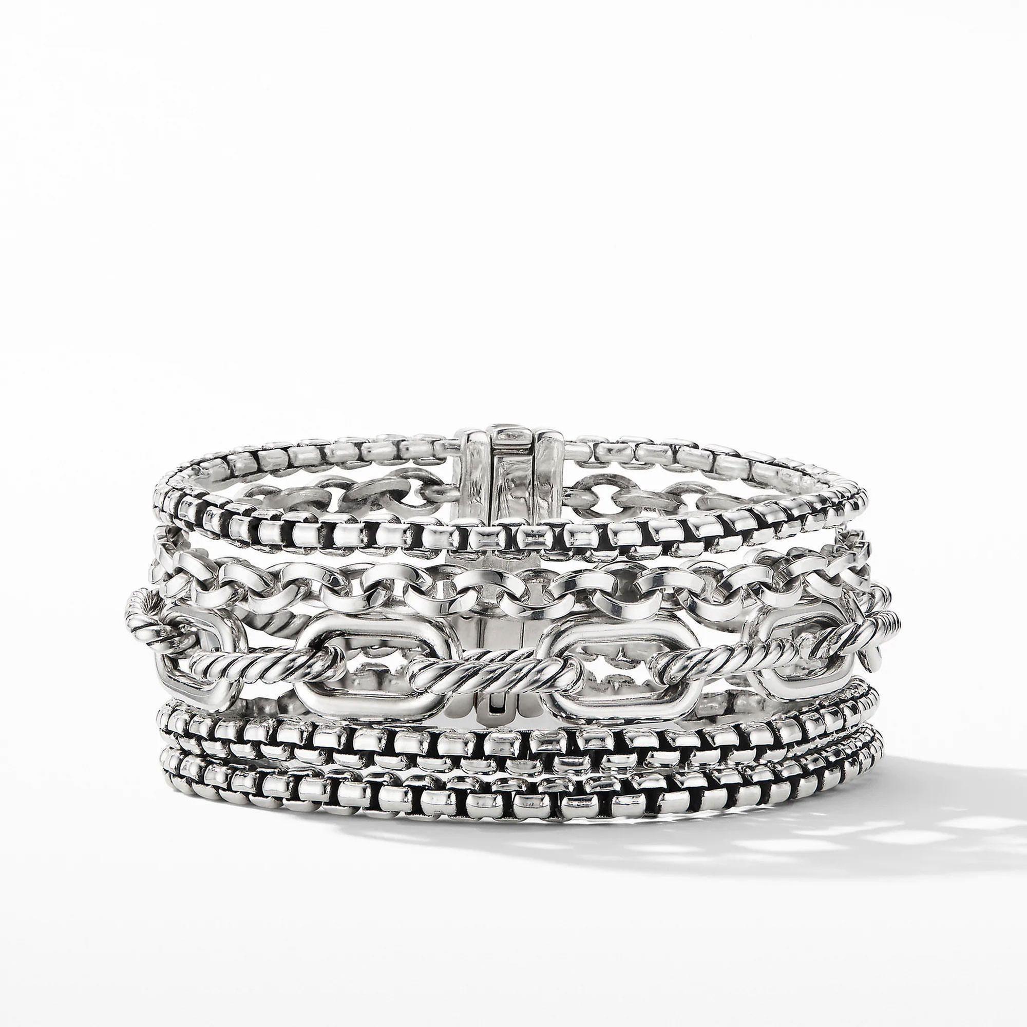 David Yurman Multi-Row Chain Bracelet - Large
