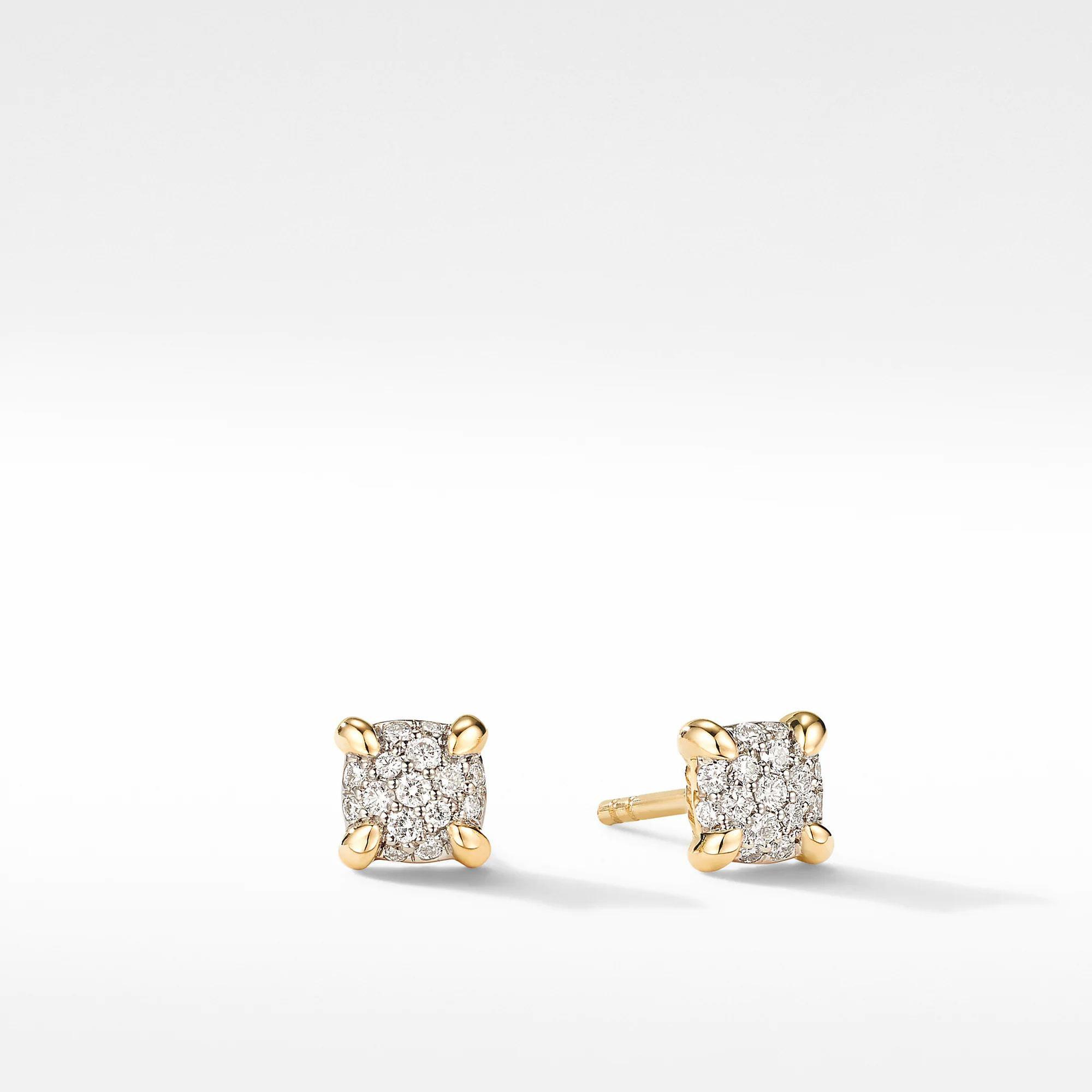 David Yurman Petite Chatelaine Stud Earrings in 18K Yellow Gold w