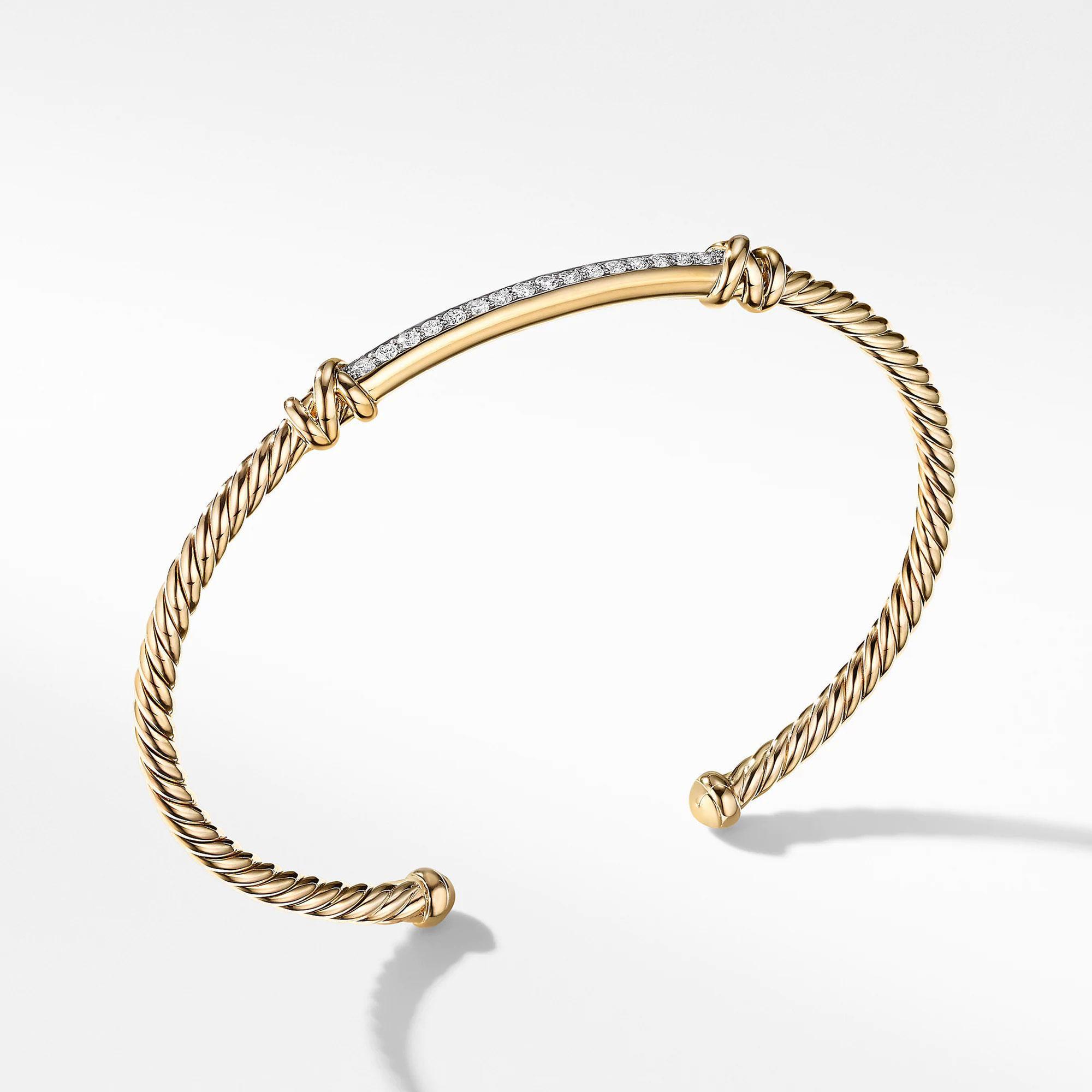 David Yurman Petite Helena Two Station Wrap Bracelet in 18k Yello