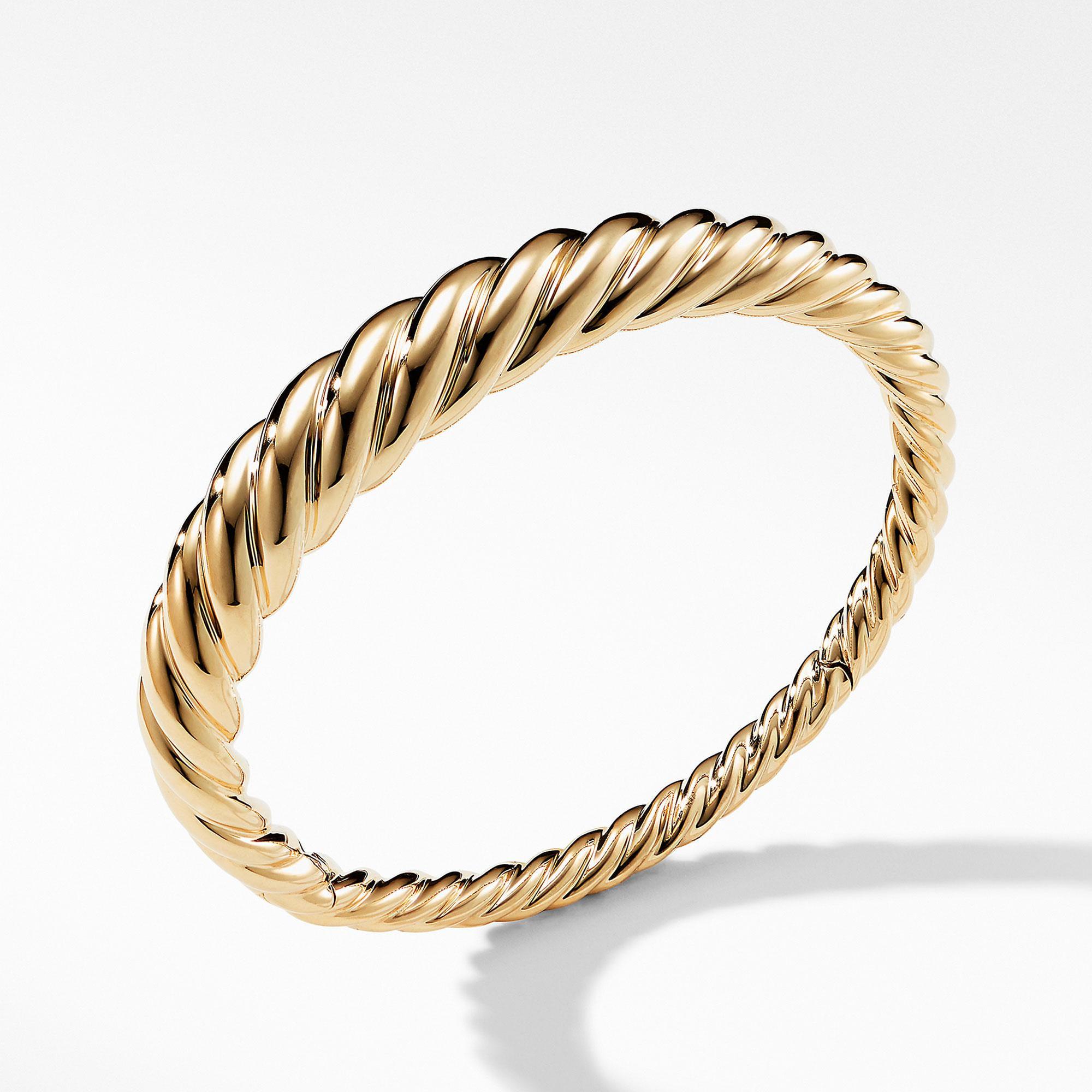 David Yurman Pure Form Cable Bracelet in 18k Gold, 9.5mm