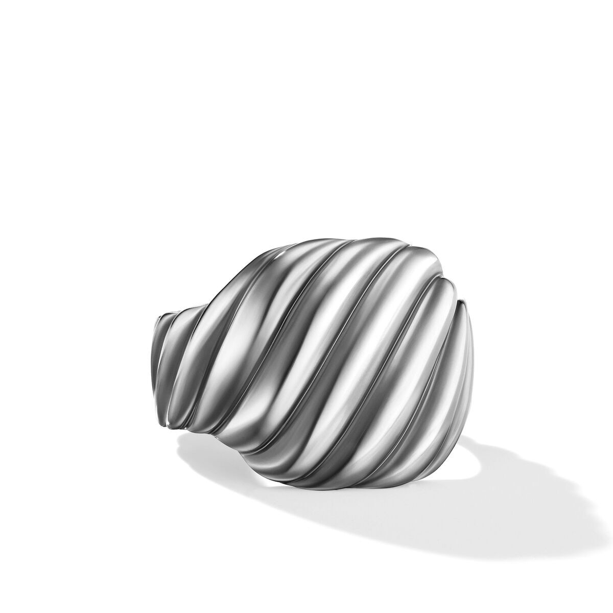 David Yurman Sculpted Cable Contour Ring in Sterling Silver - Size 8