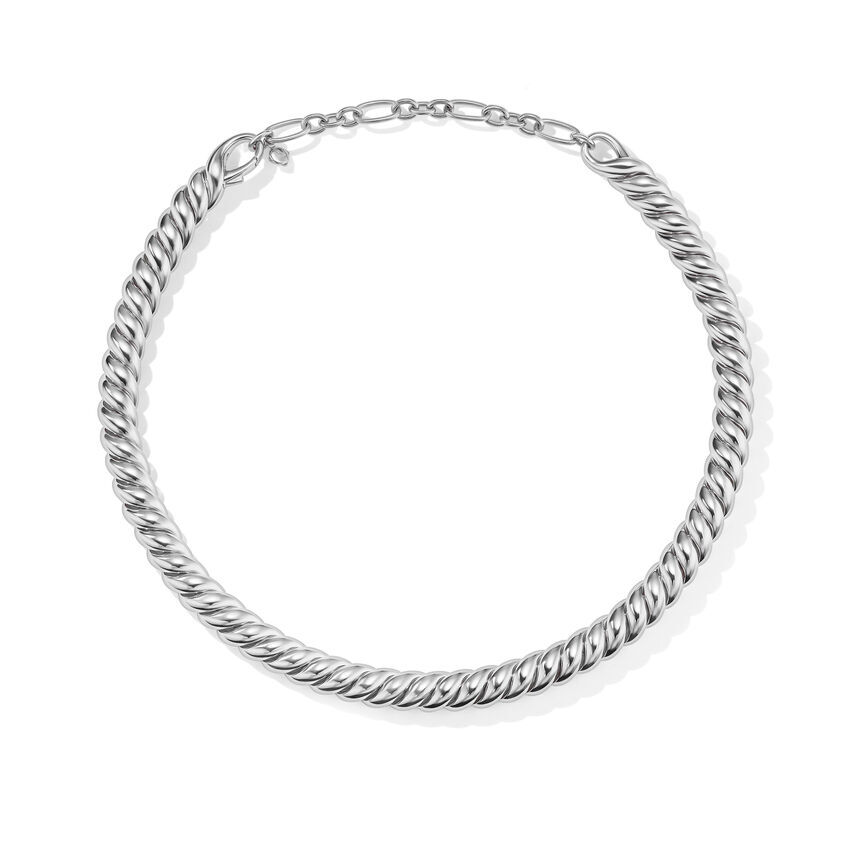 David Yurman Sculpted Cable Necklace in Sterling Silver | 18 Inch