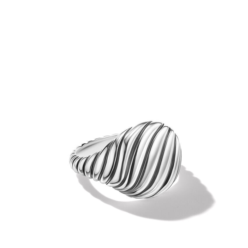 David Yurman Sculpted Cable Pinky Ring in Sterling Silver | Size 4.5