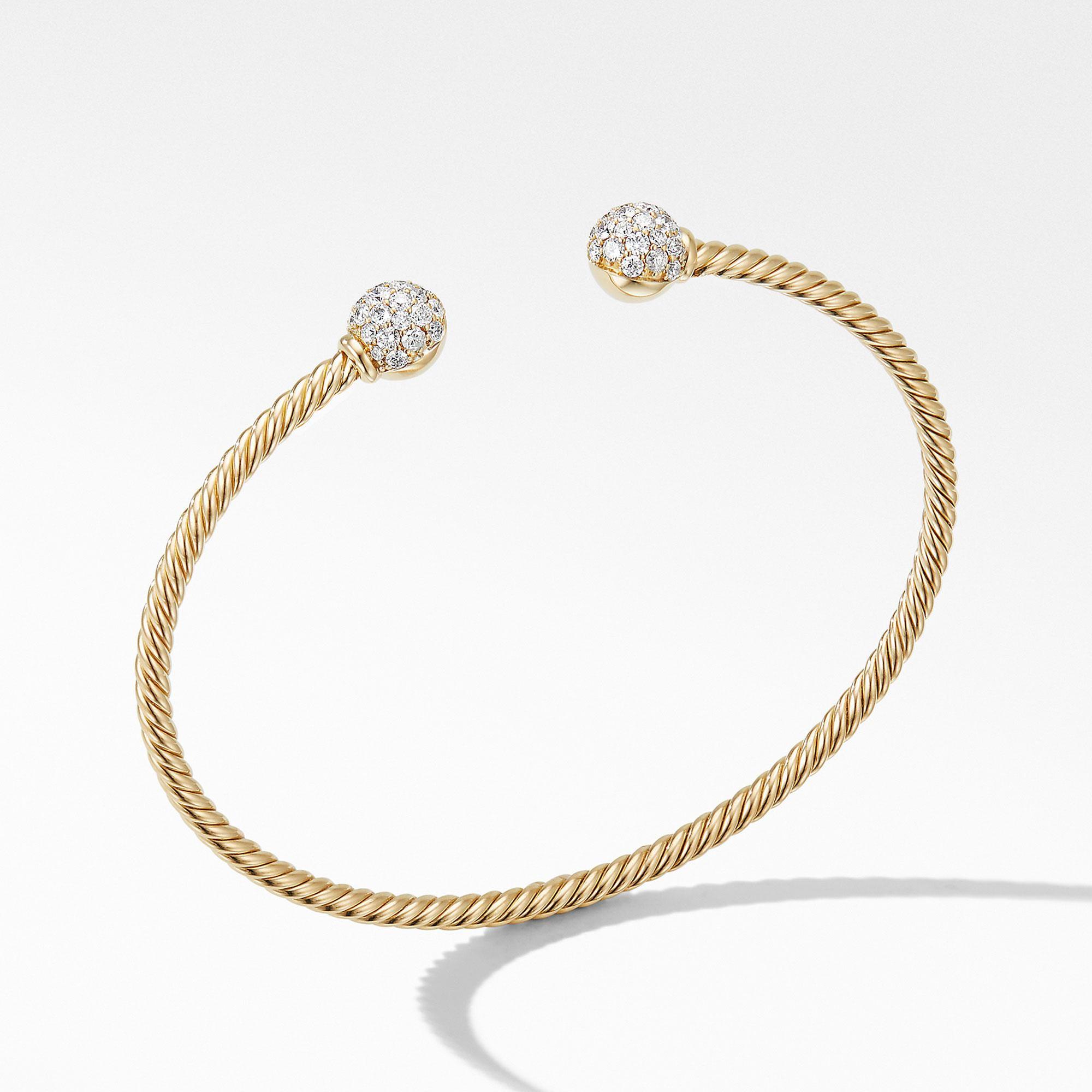 David Yurman Solari Bracelet in 18k Yellow Gold with Diamonds