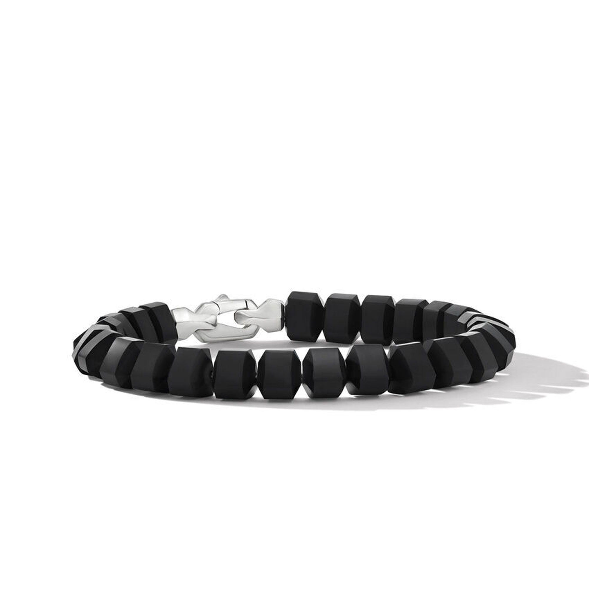 David Yurman Spiritual Beads Bracelet in Sterling Silver with Black Onyx | Medium