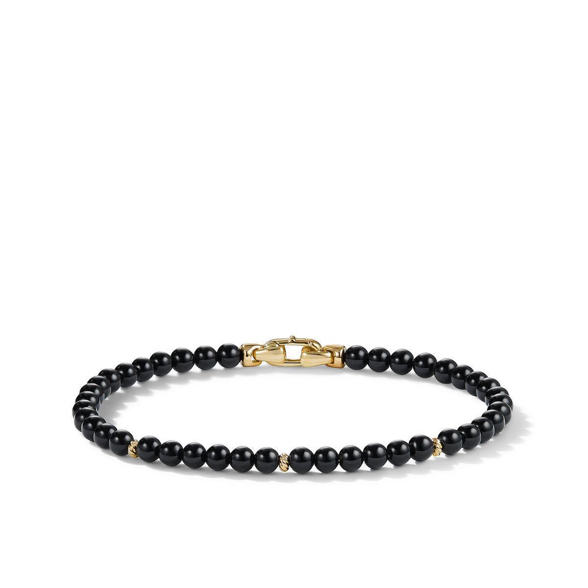 David Yurman Spiritual Beads Bracelet with Black Onyx and 14K Yel