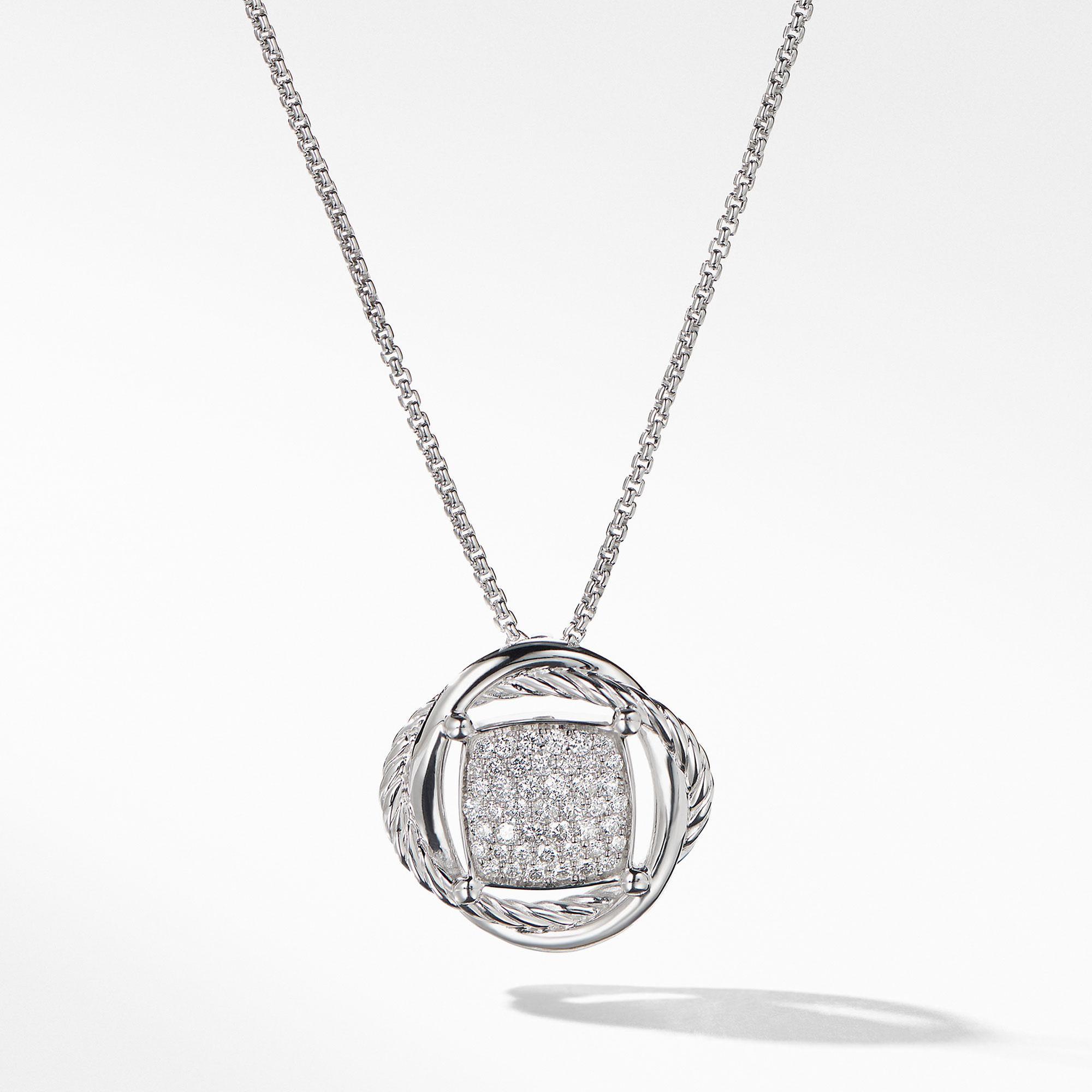 David Yurman The Crossover Collection Pendant Necklace with Diamonds