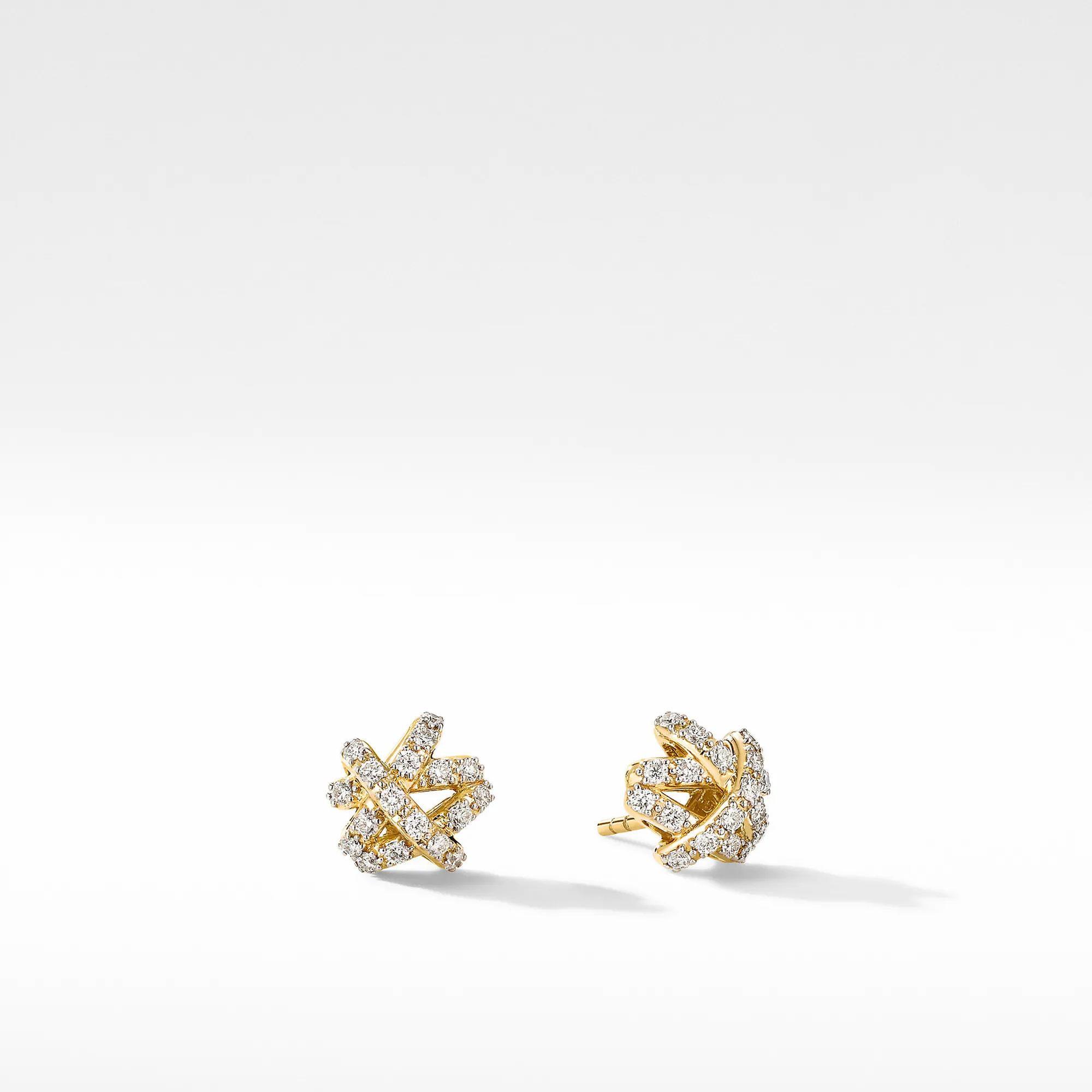 David Yurman The Crossover Collection Stud Earrings in 18K Yellow