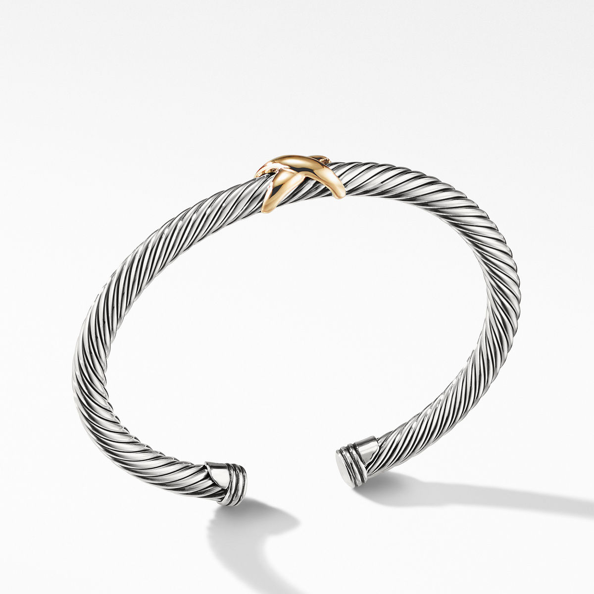 David Yurman X Bracelet with Gold - Extra Large 865$
