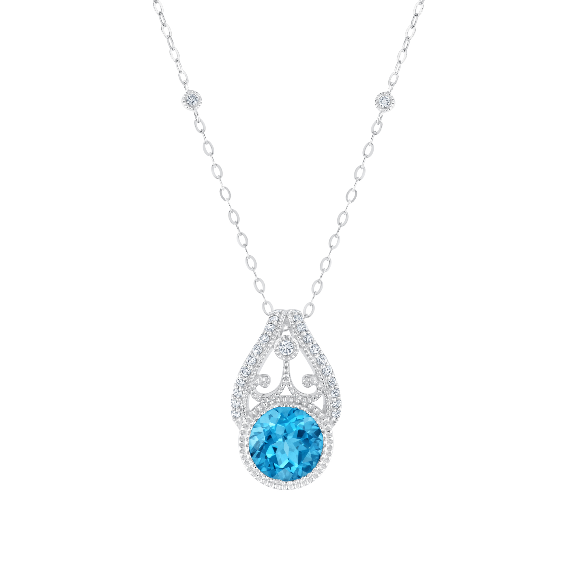 Downton Abbey | Cora Grantham - Round Swiss Blue Topaz and Create