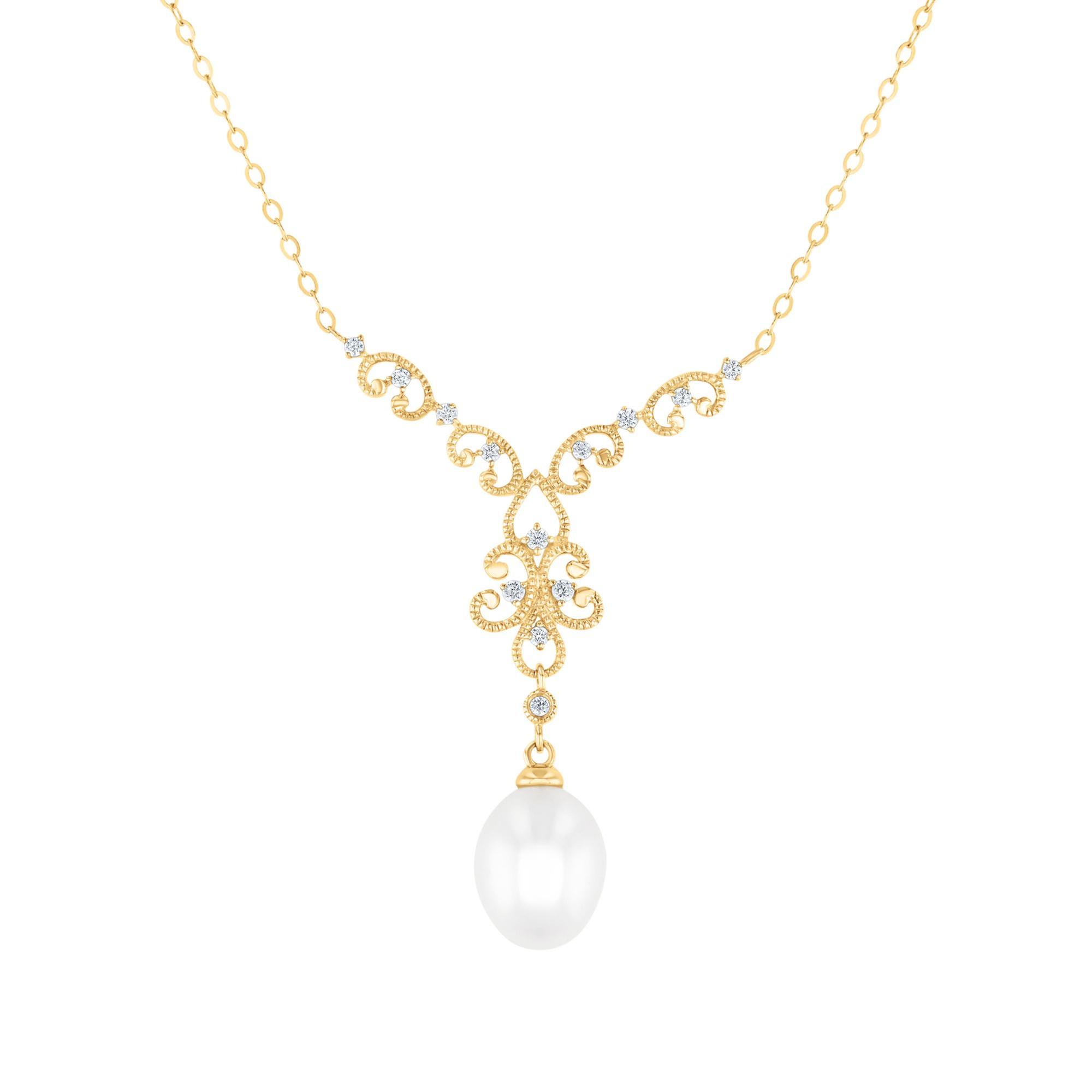 Downton Abbey | Lady Edith - Freshwater Cultured Pearl and 1/10ct