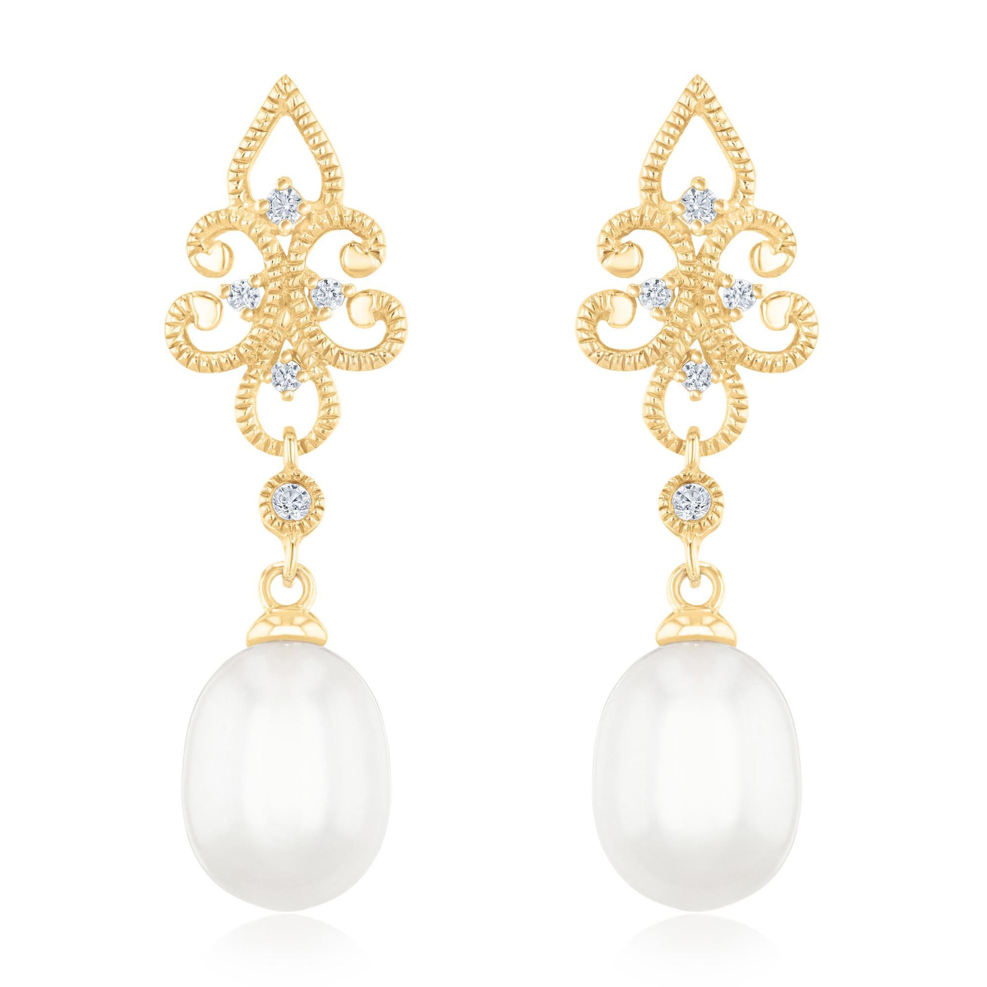 Downton Abbey | Lady Edith - Freshwater Cultured Pearl and Diamon