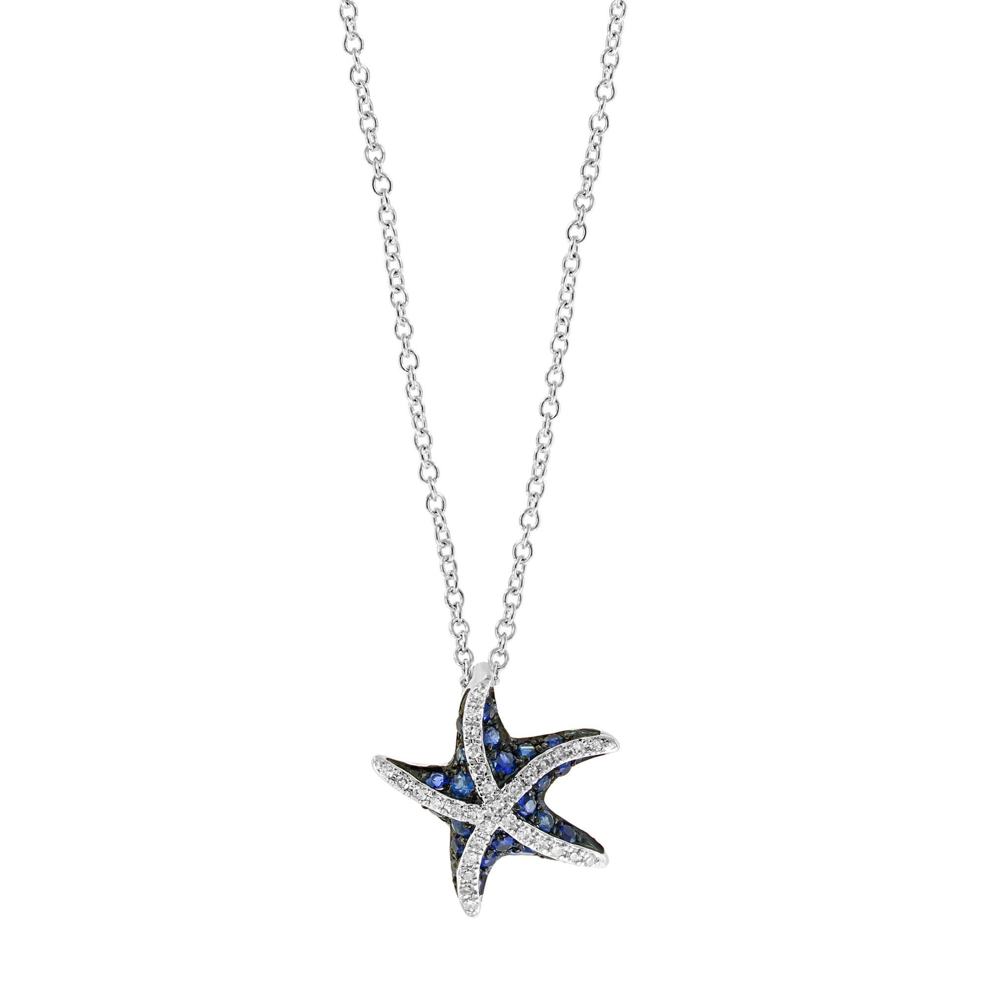 Effy Blue Sapphire and Diamond Accent Starfish Necklace -  YCZBX67DS3