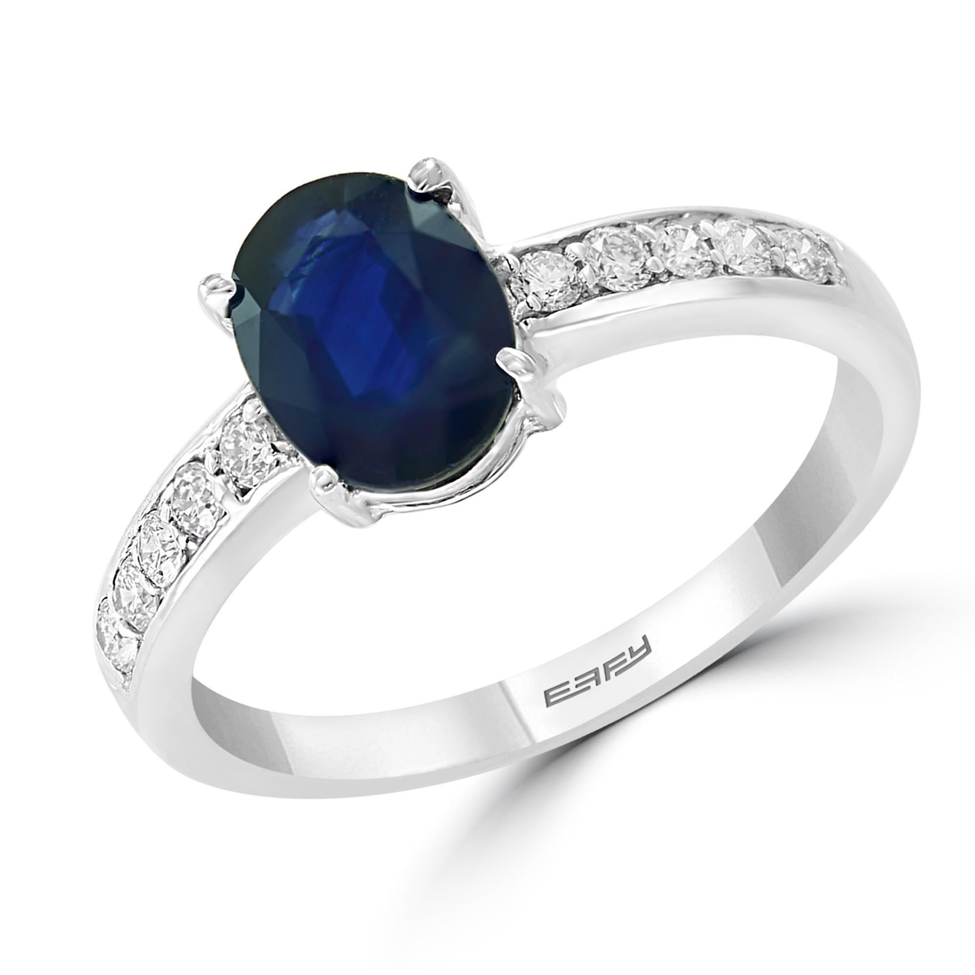 Effy Blue Sapphire and Diamond Ring 1/5ctw -  RP0I443DS3