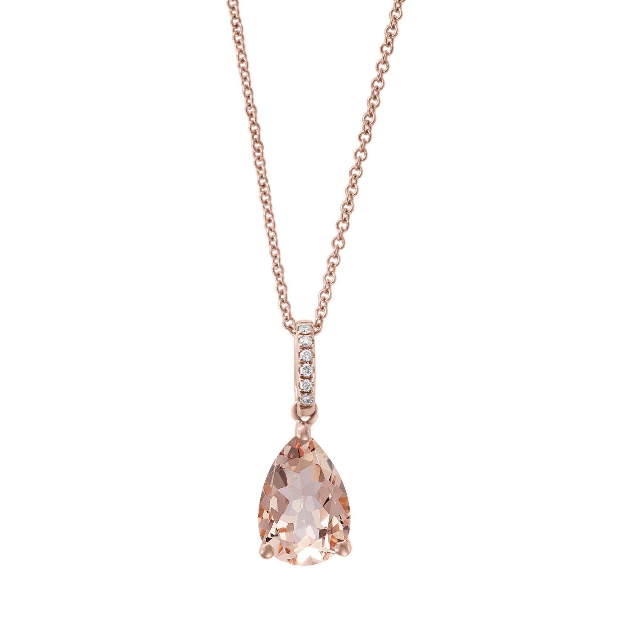 Effy Rose Gold Morganite and Diamond Accent Pendant -  HPVCM921UT