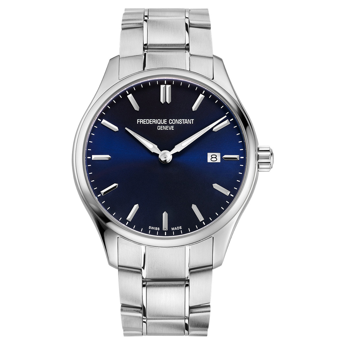 Classic Quartz Blue Dial Stainless Steel Watch | 40mm | - Frederique Constant FC-220NS5B6B