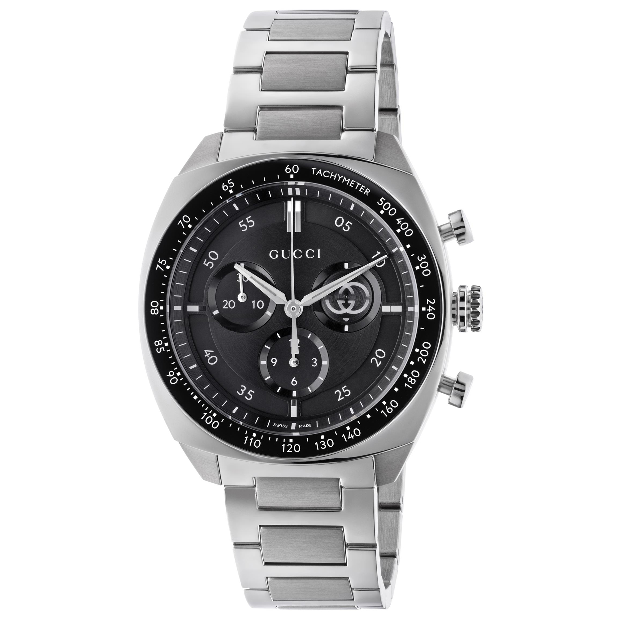 Gucci Interlocking Chronograph Black Dial Stainless Steel Watch 41mm - YA142316 2390$