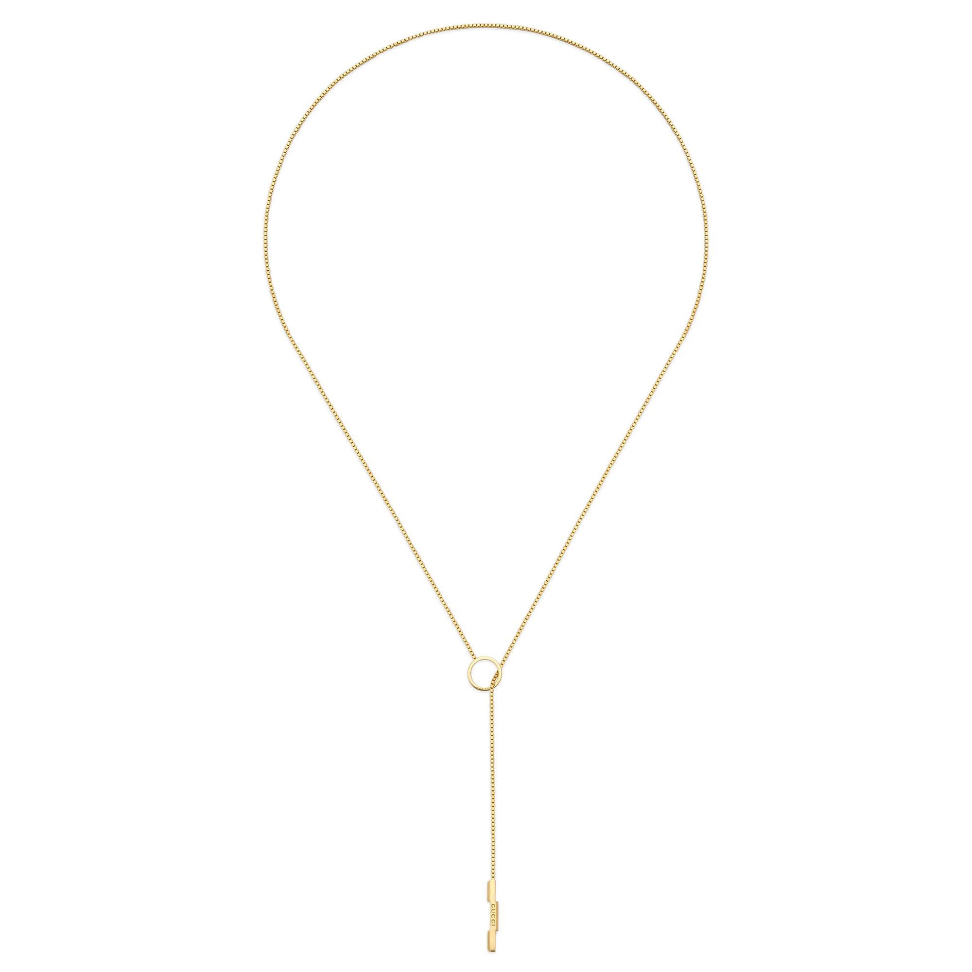 Gucci Link To Love Lariat Necklace in Yellow Gold