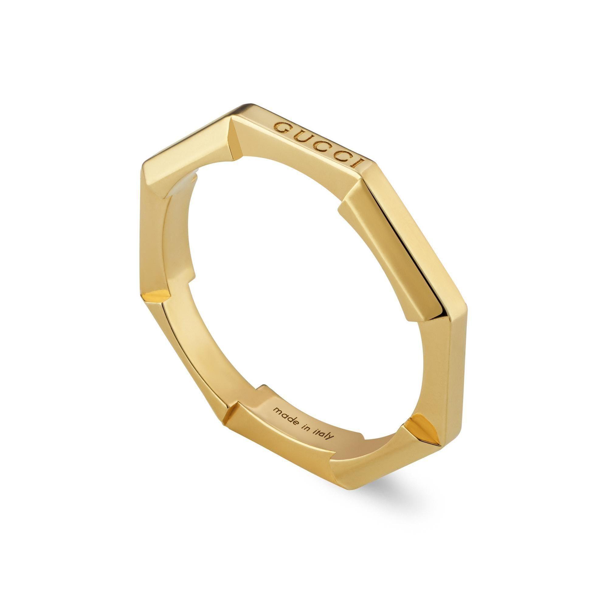 Gucci Women's Link To Love Ring in Yellow Gold 3mm Ring Size: 6.5