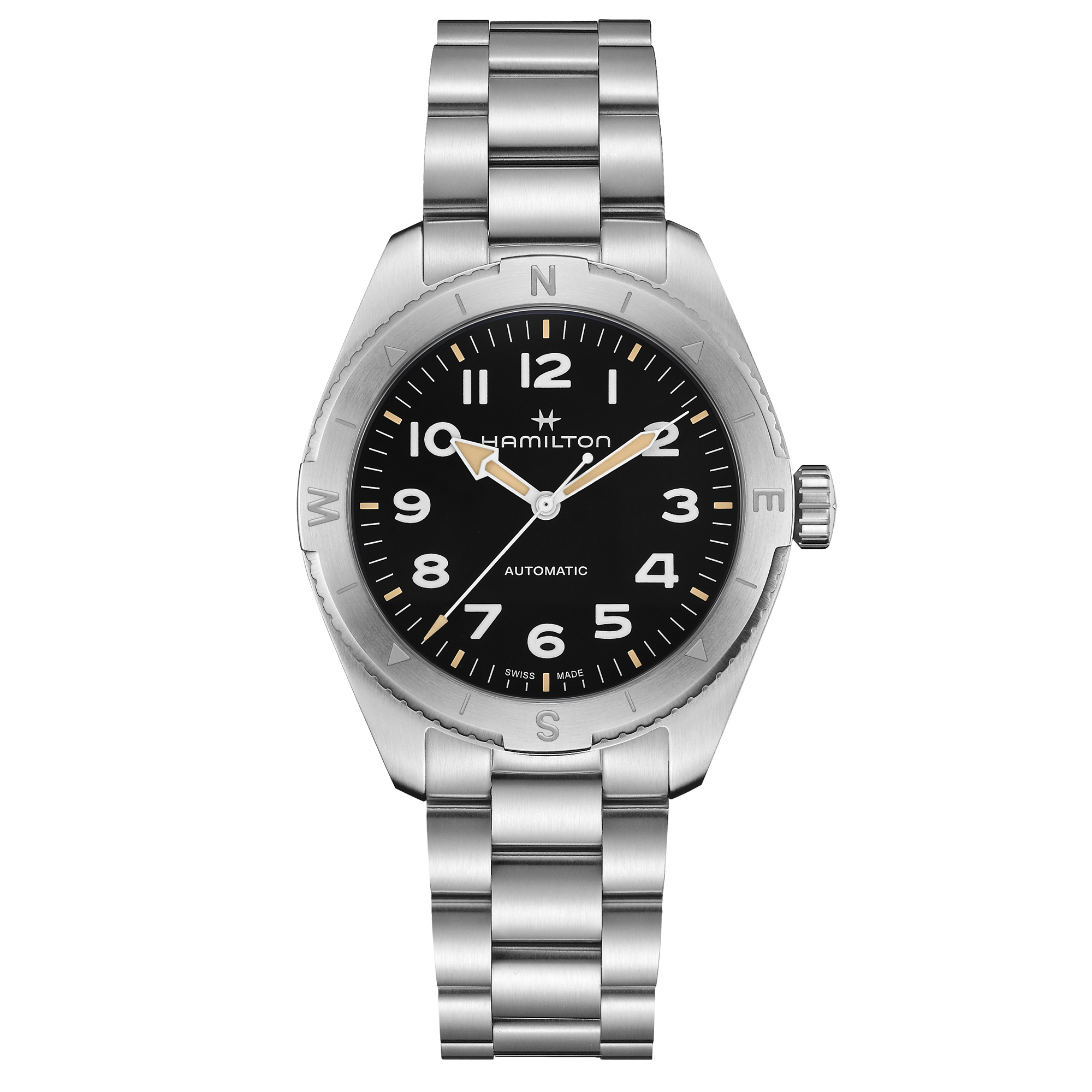 Khaki Field Expedition Auto Black Dial Stainless Steel Watch | 41mm | - Hamilton H70315130