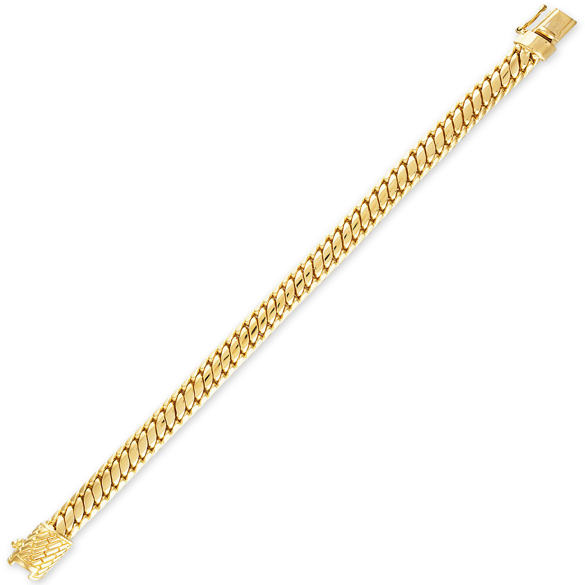Heavy Serpentine Link Bracelet in Gold-Plated Sterling Silver