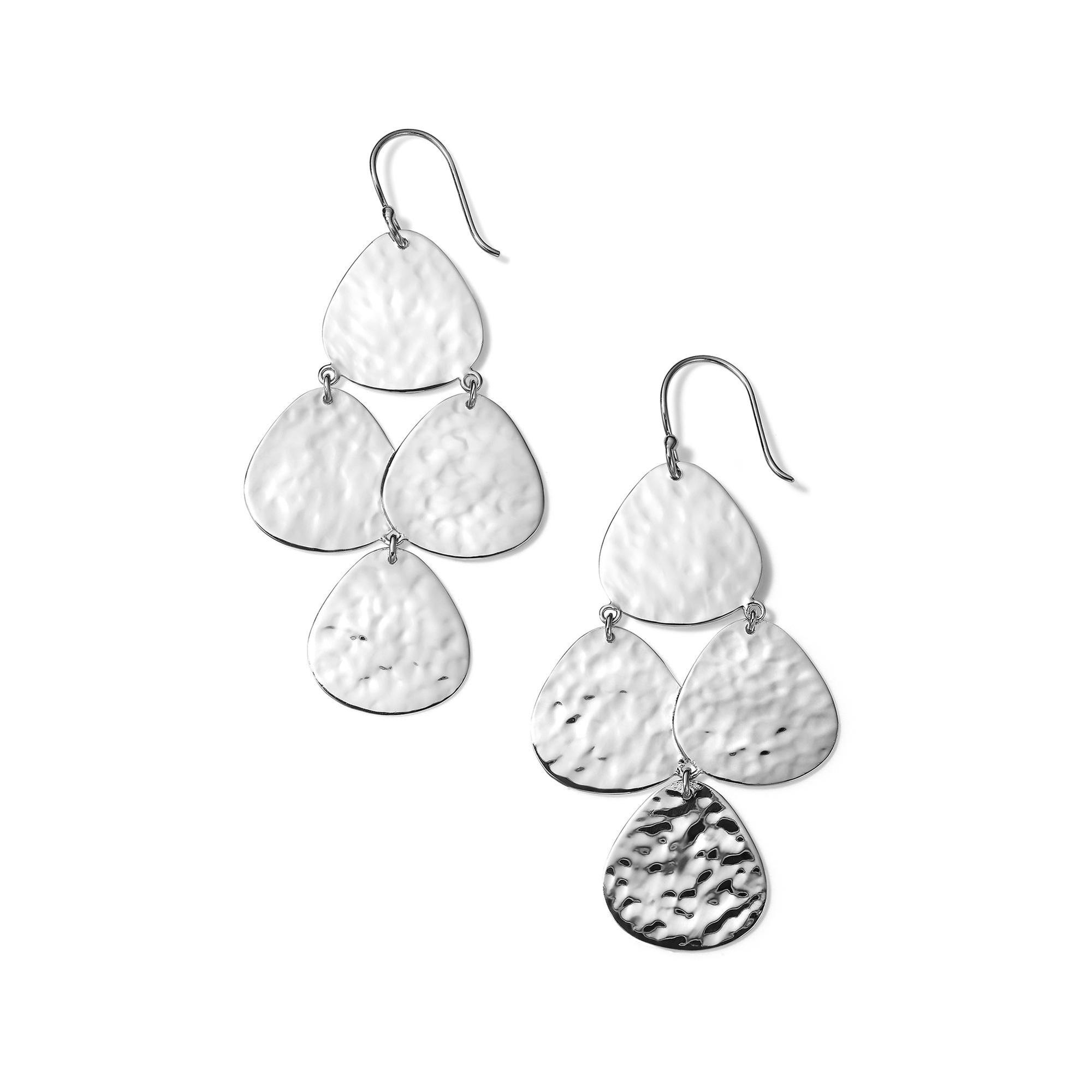 IPPOLITA Sterling Silver Small Teardrop Crinkle Nomad Cascade Ear