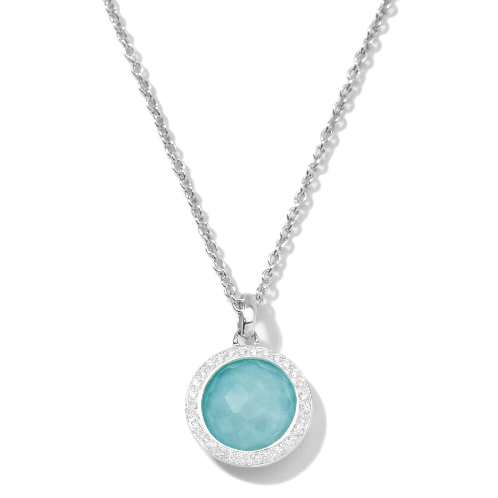 IPPOLITA Mini Turquoise Pendant Necklace in Sterling Silver with 