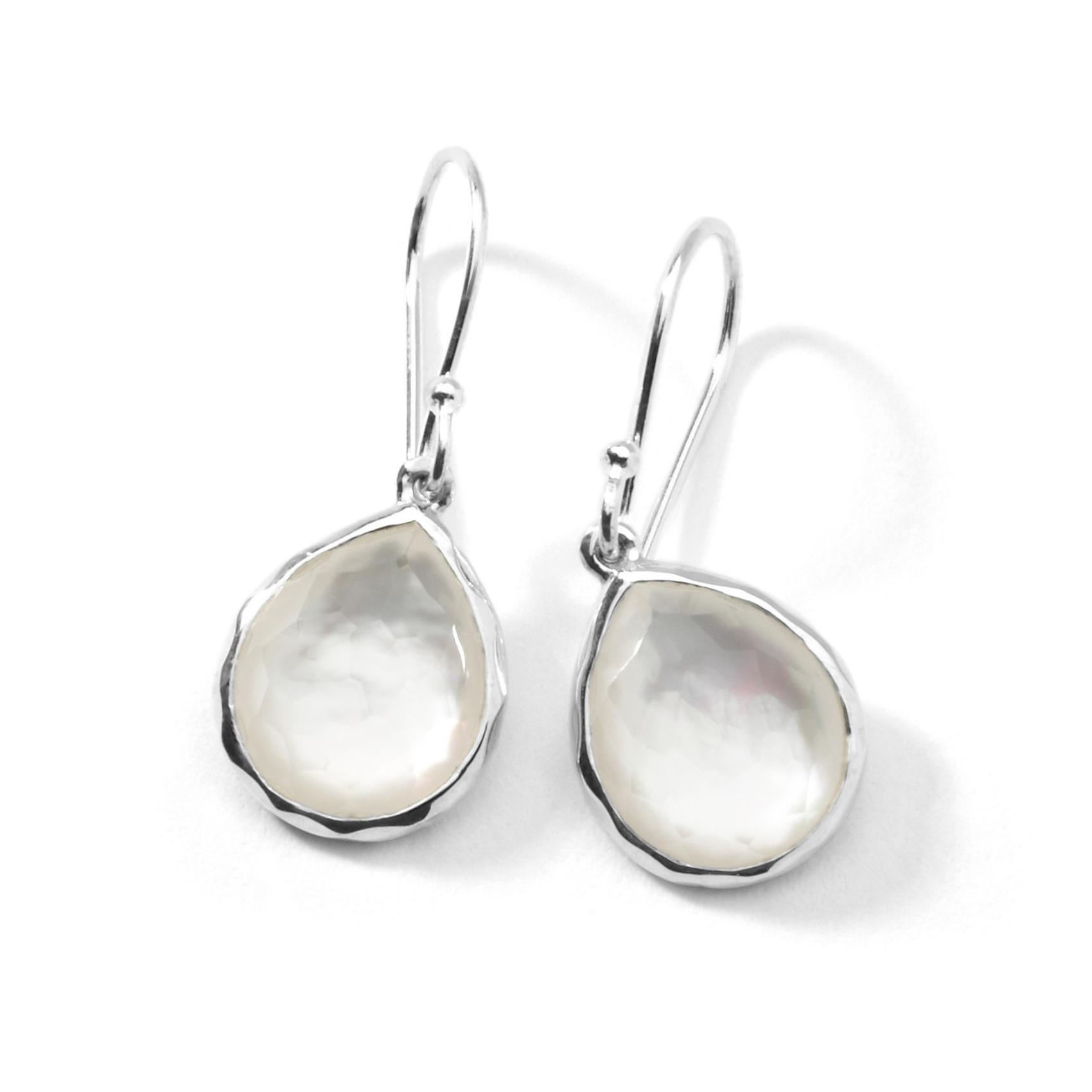 IPPOLITA Mini Silver Teardrop Earrings in Mother-of-Pearl Doublet