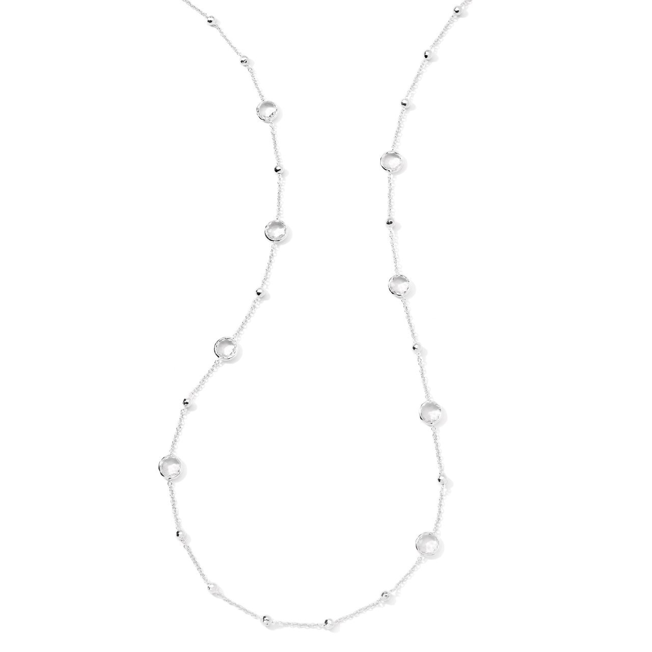IPPOLITA Silver Station Necklace in Clear Quartz - ROCK CANDY