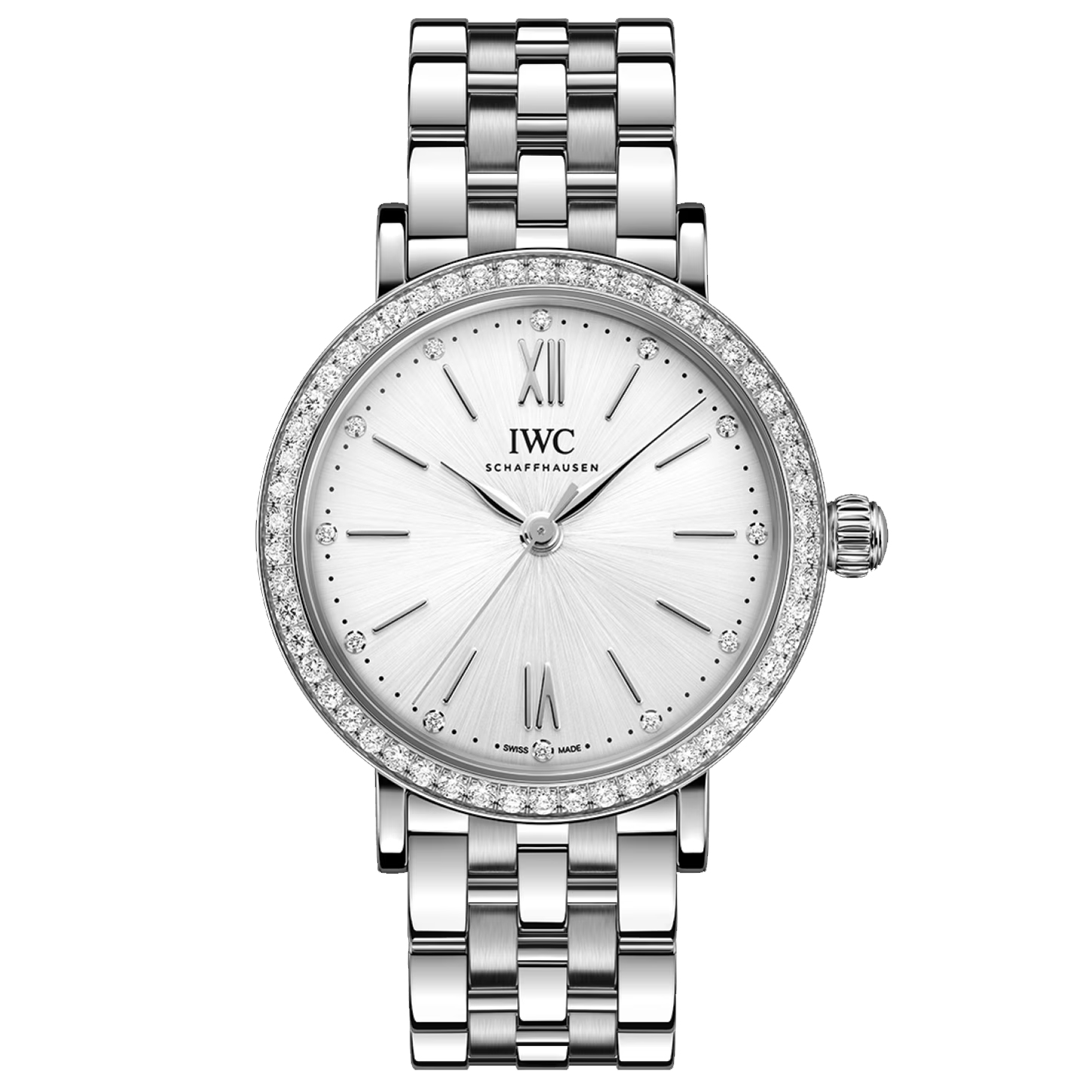 Iwc  Portofino Automatic Diamond SilverTone Dial Stainless Steel Bracelet 34mm  IW657601