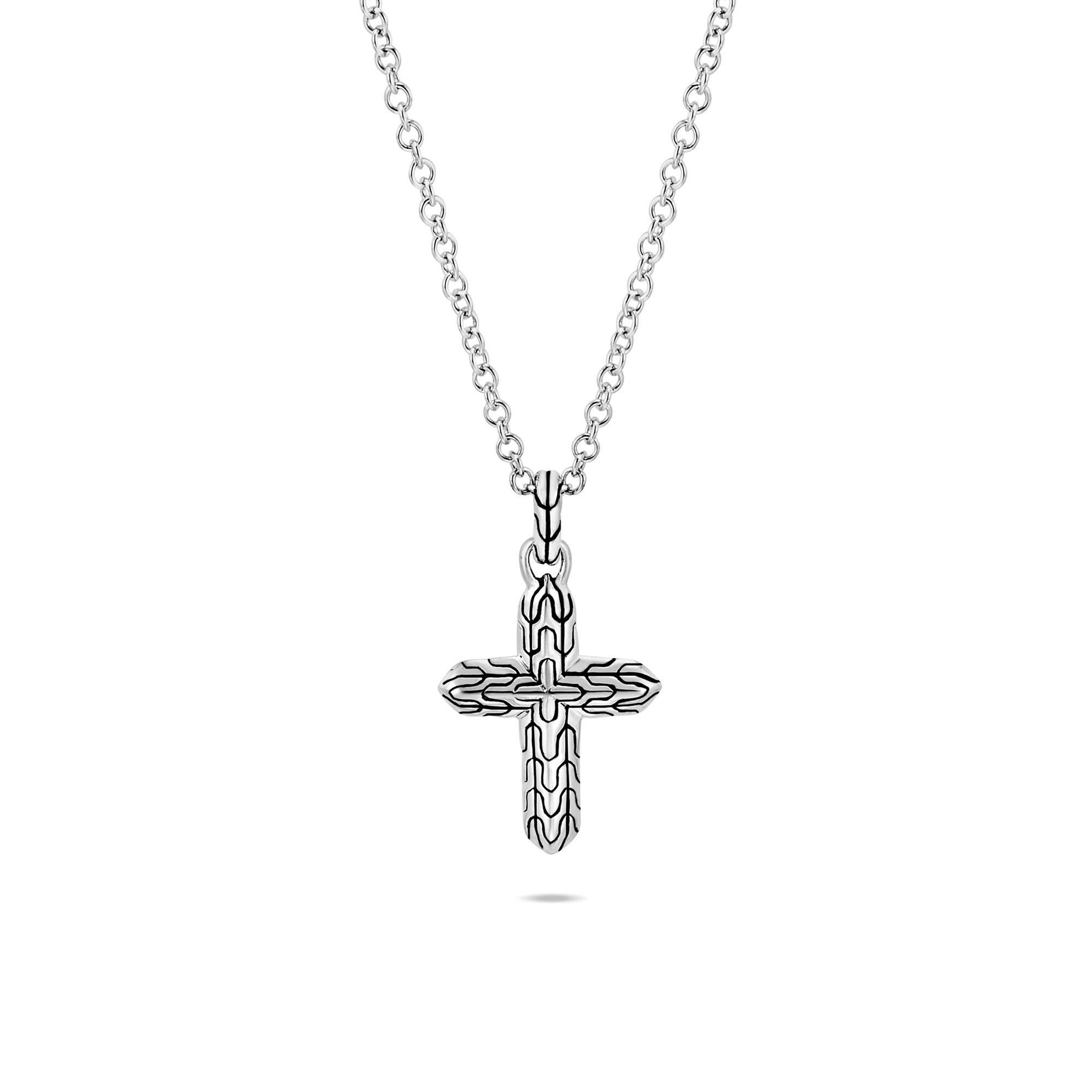 John Hardy Classic Chain Cross Sterling Silver Pendant Necklace