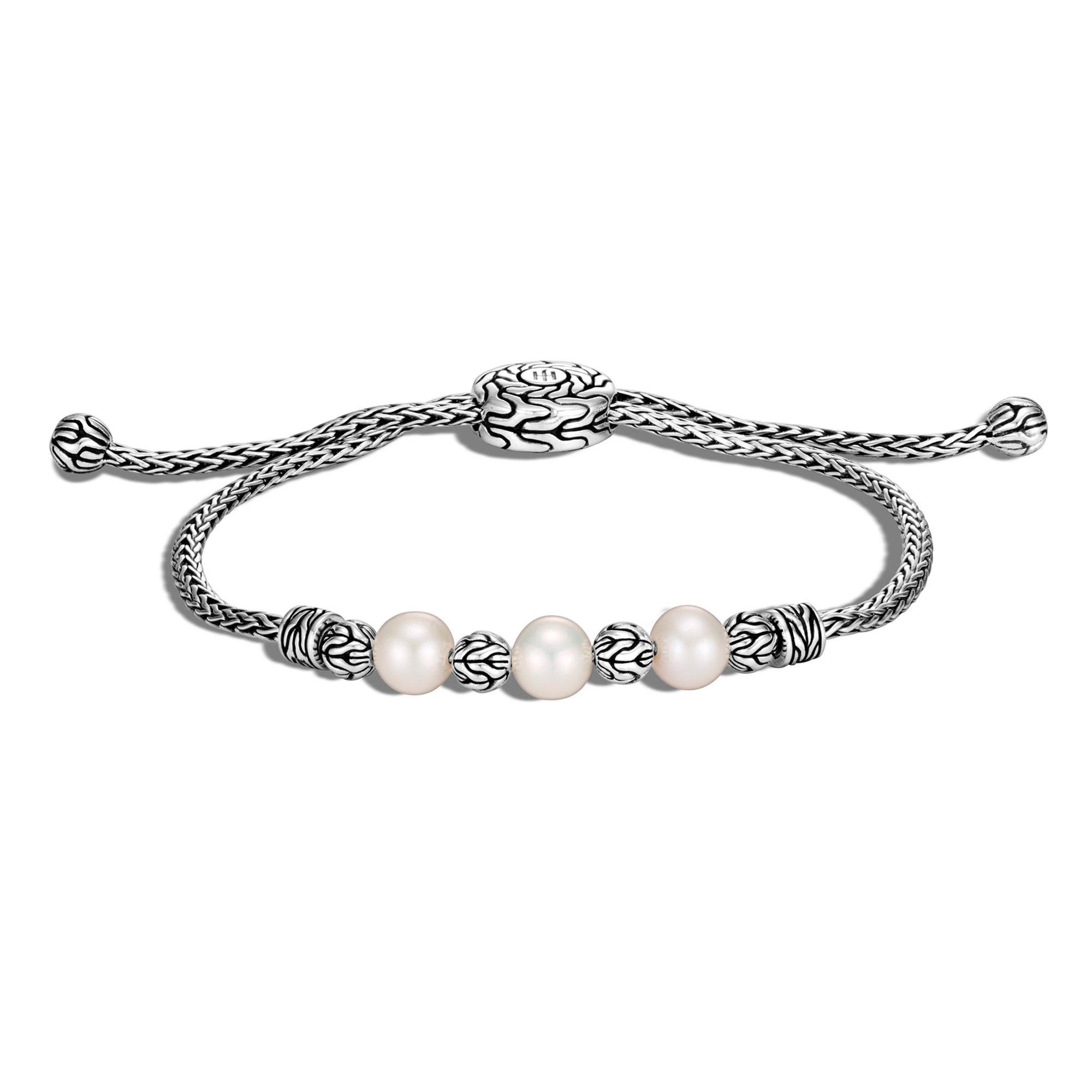 John Hardy Classic Chain Freshwater Cultured Pearl Pull Through B