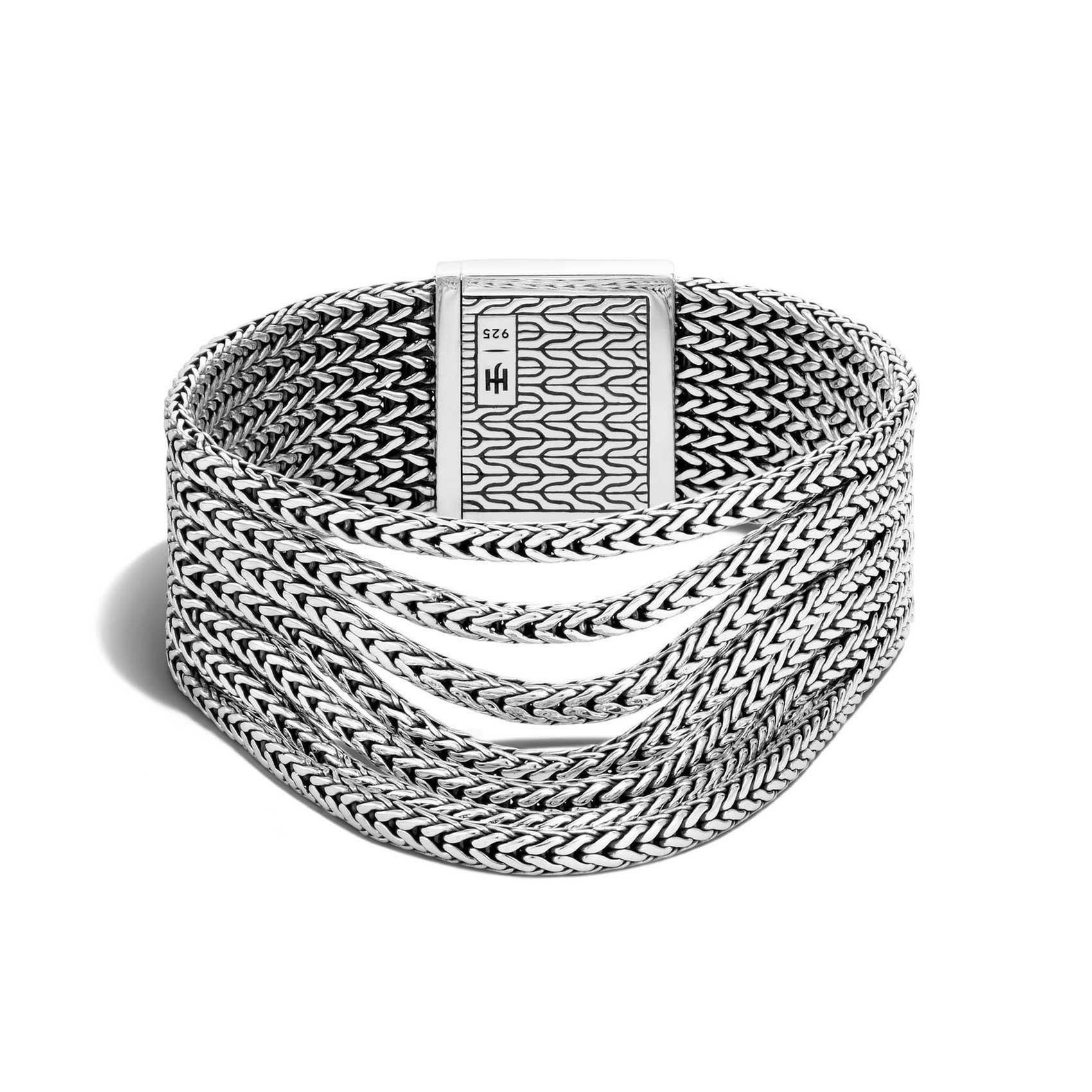 John Hardy Rata Chain Multi-Row Bracelet in Sterling Silver - Medium
