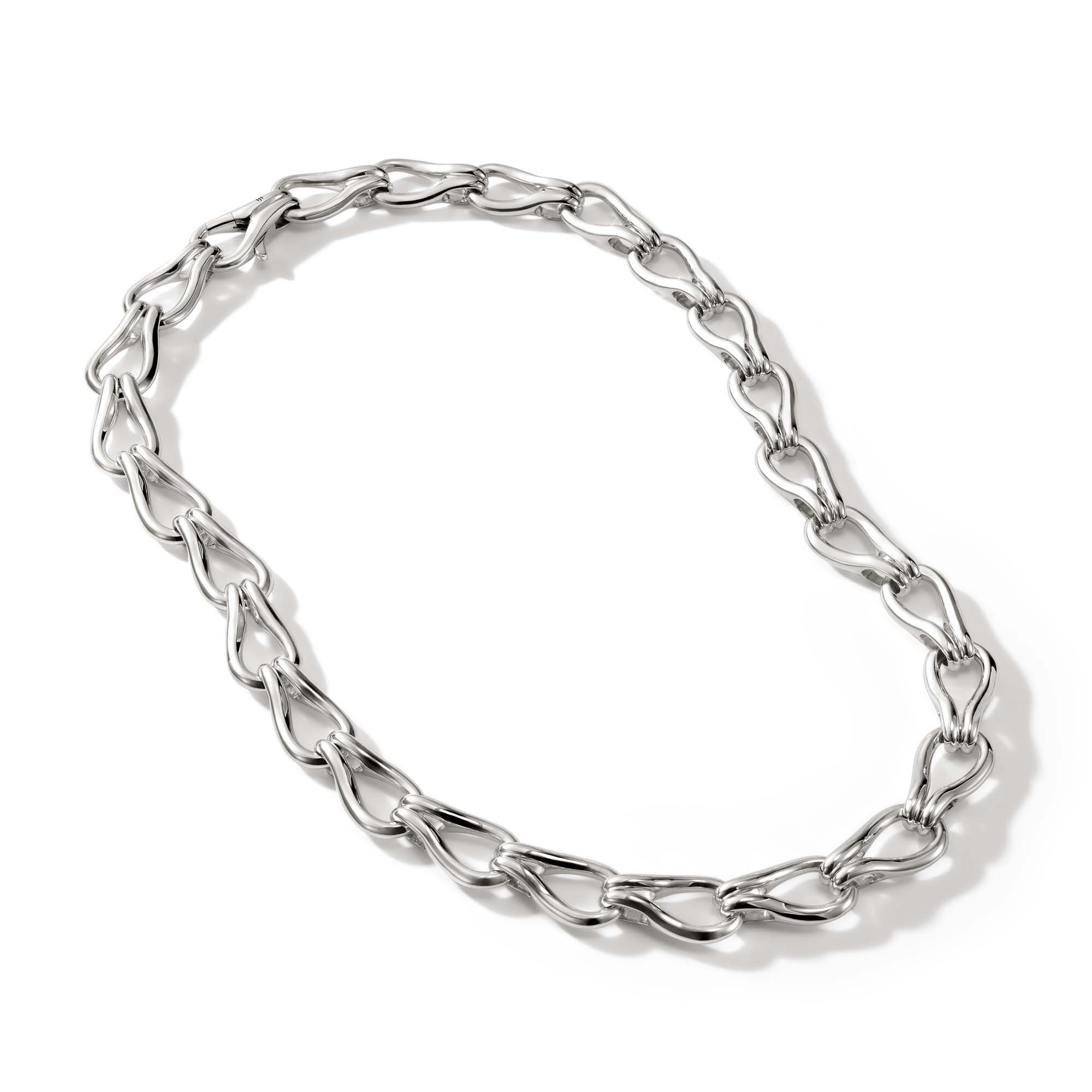 John Hardy  Surf Sterling Silver Link Necklace | 12mm | 18 Inches