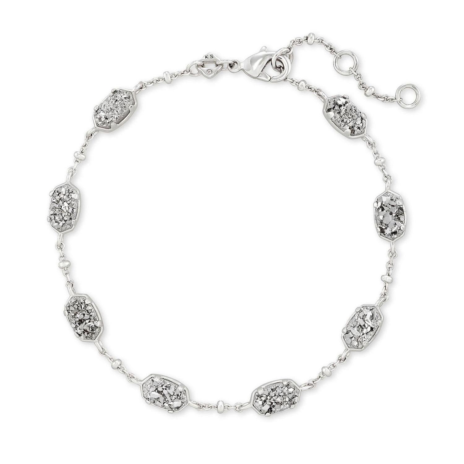 Kendra Scott Emilie Chain Bracelet in Platinum-Tone Drusy