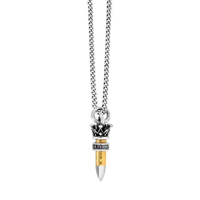 King Baby .22 Caliber Bullet Pendant Necklace | 24 Inches -  K10-9112