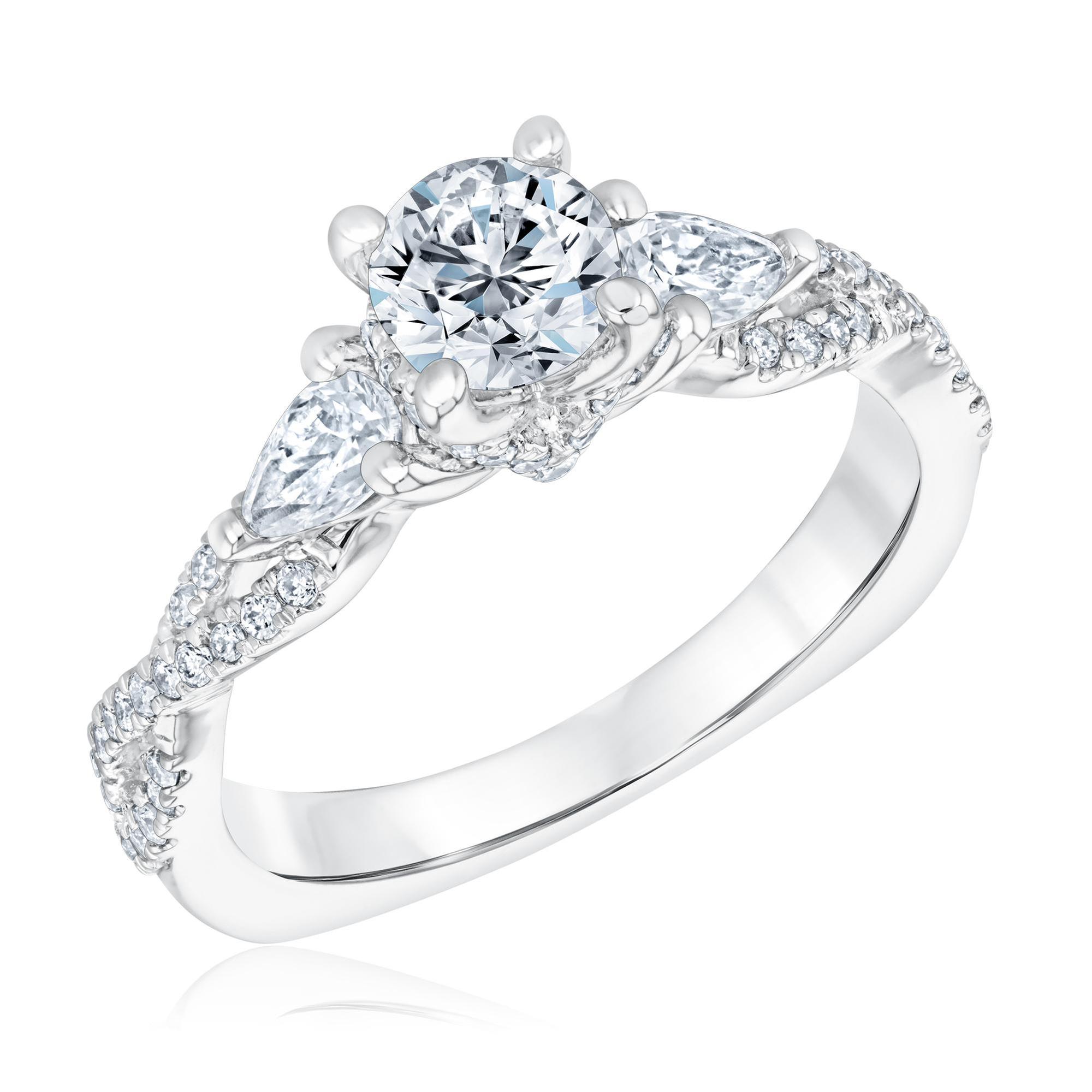 Kleinfeld Fine Jewelry Trinity Engagement Ring 1 3/8ctw