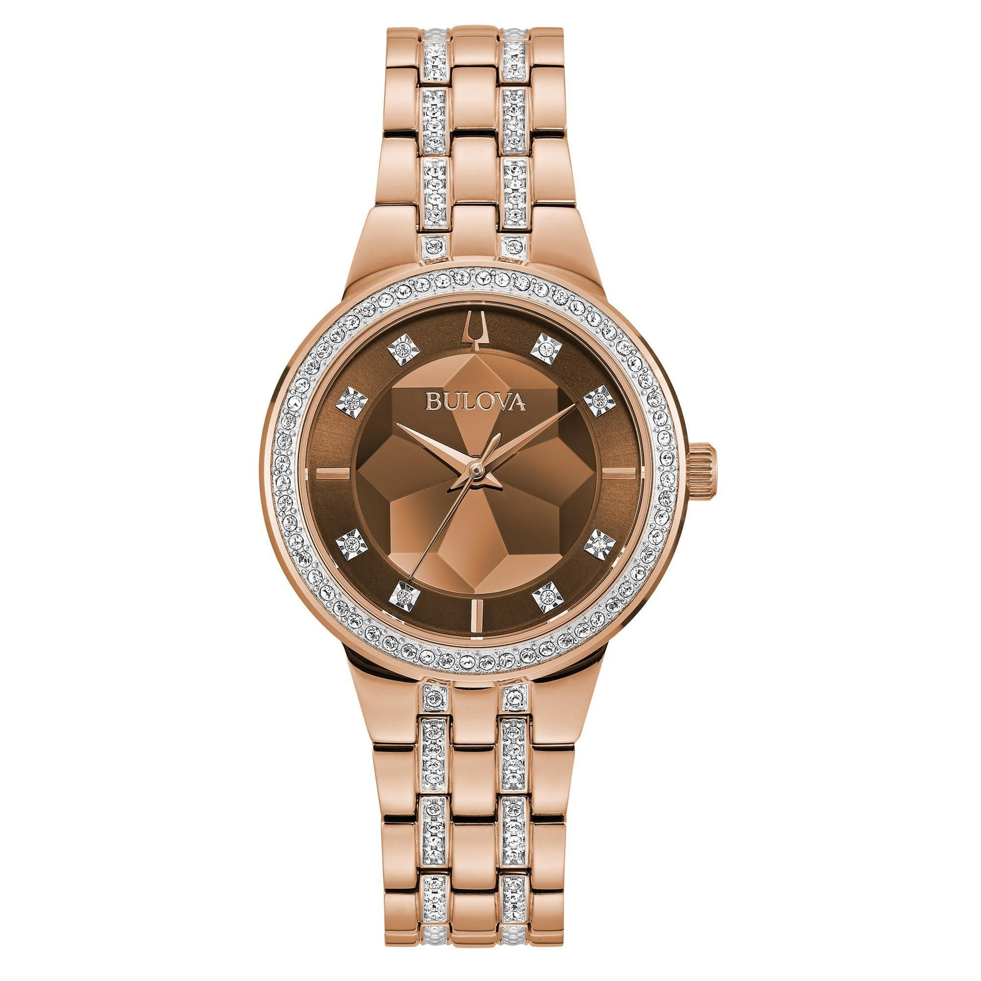 Bulova Ladies Crystal Phantom Rose Gold-Tone Watch 325mm - 98L266 525$