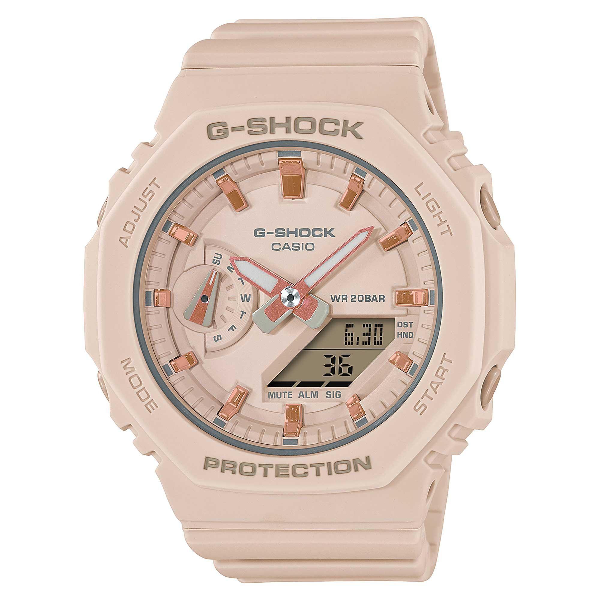Ladies' Casio G-Shock S Series Light Pink Resin Strap Watch GMAS2100-4A