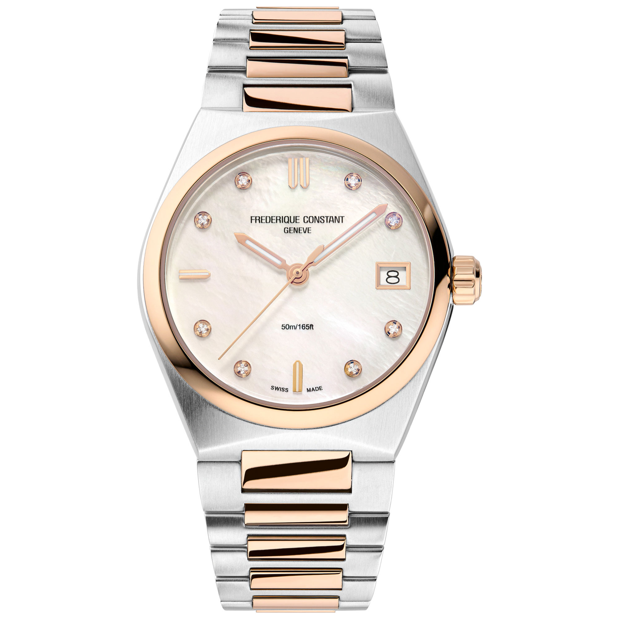 Highlife Ladies Quartz Diamond Two-Tone Watch | 31mm | - Frederique Constant FC-240MPWD2NH2B