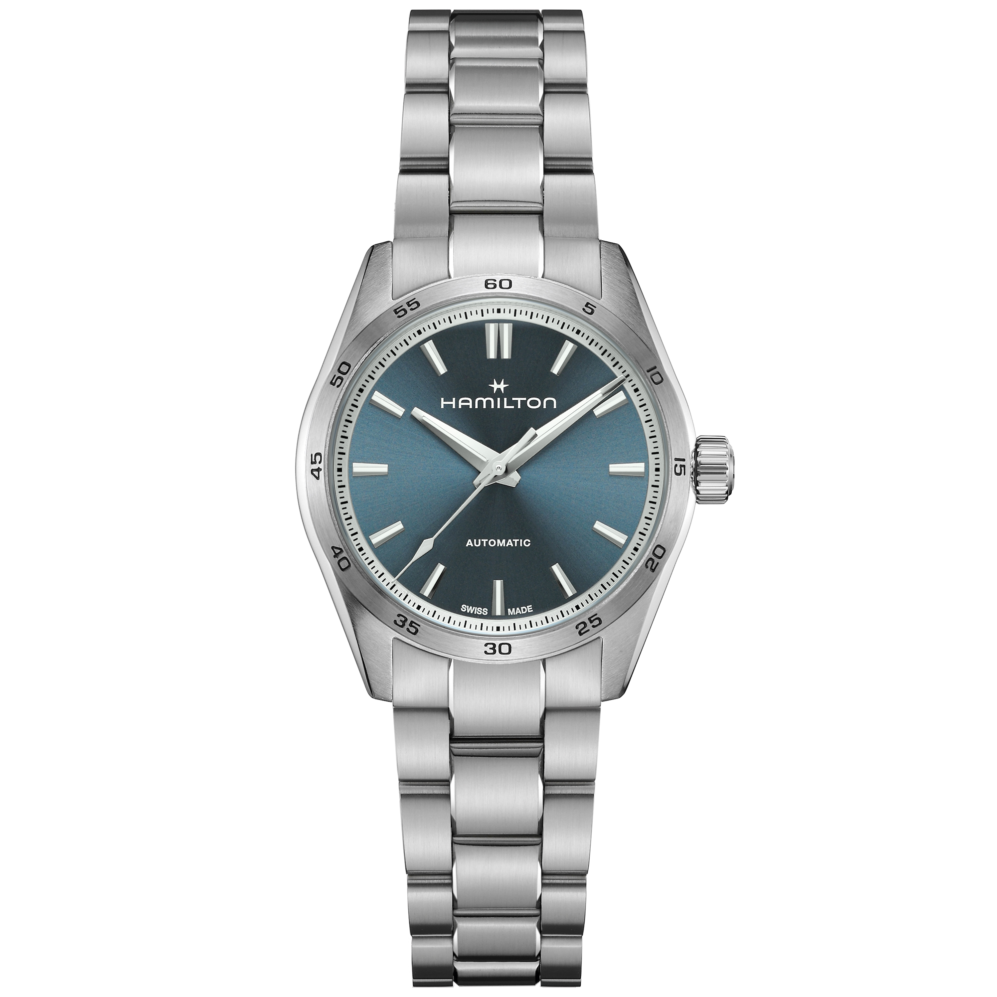 Hamilton Ladies  Jazzmaster Performer Automatic Blue Dial Stainless Steel Watch  34mm  H36105140