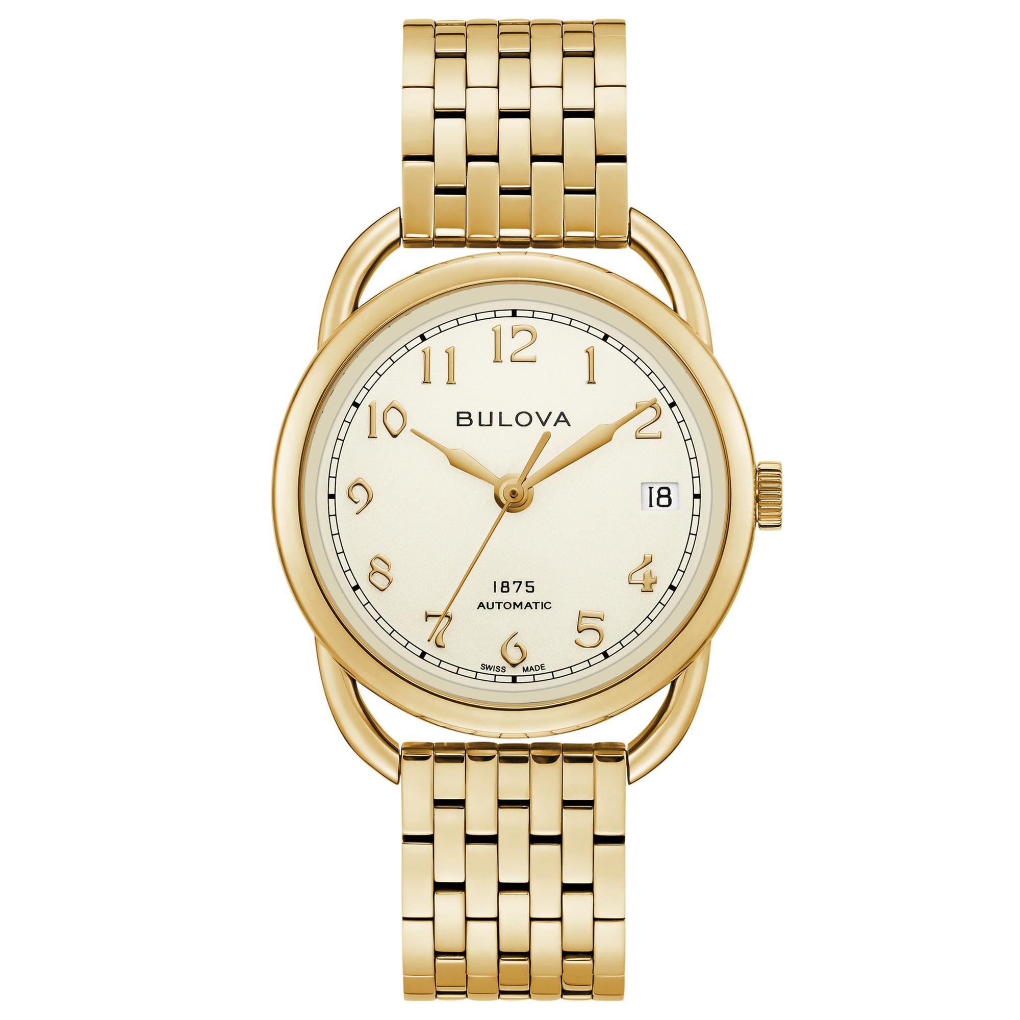 Ladies' Joseph Bulova Commodore Limited Edition Automatic Gold-Tone Stainless Steel Watch | 34.4mm | 97M118