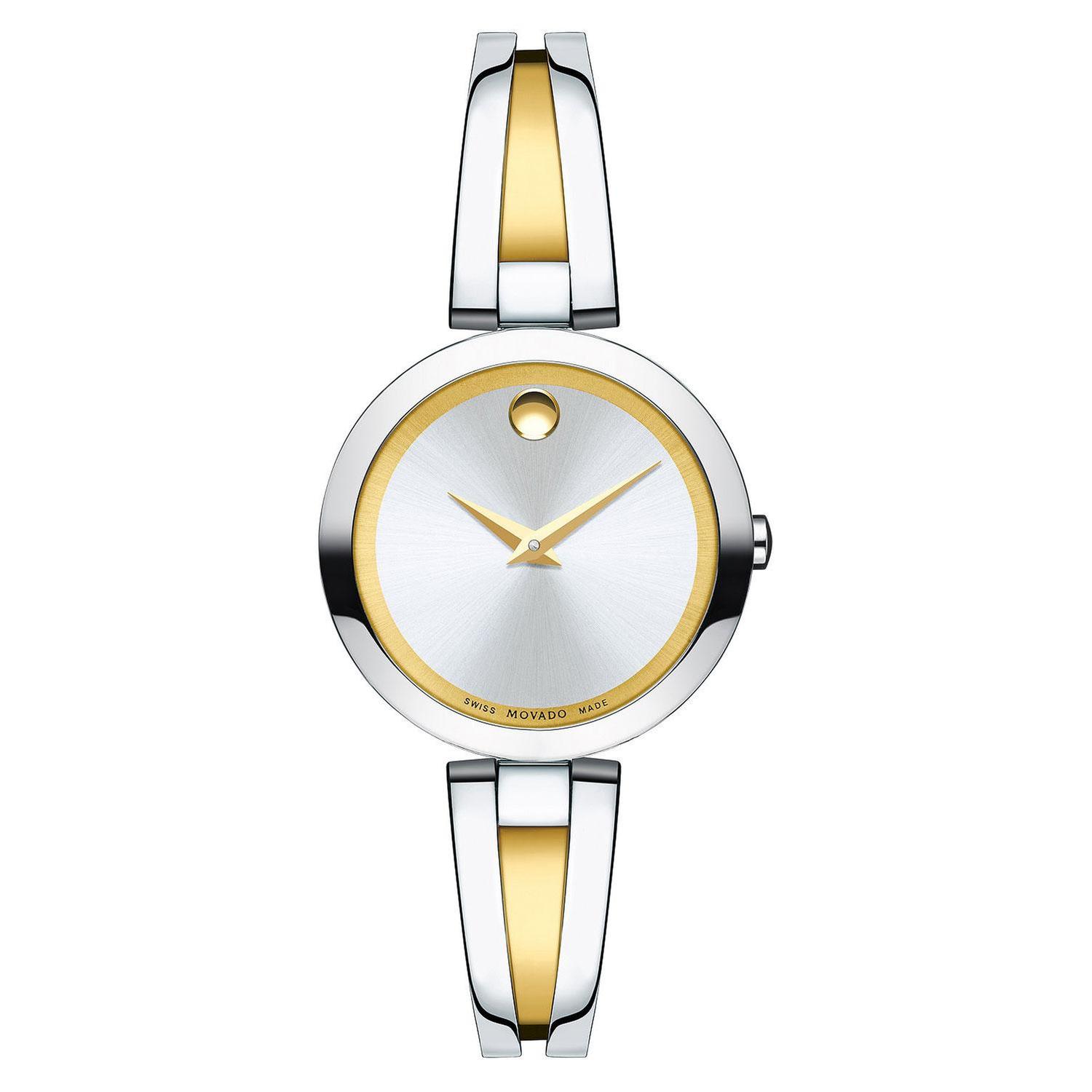 Ladies'  Aleena Two-Tone Bangle Bracelet Watch | 27mm | 0 - Movado 607150