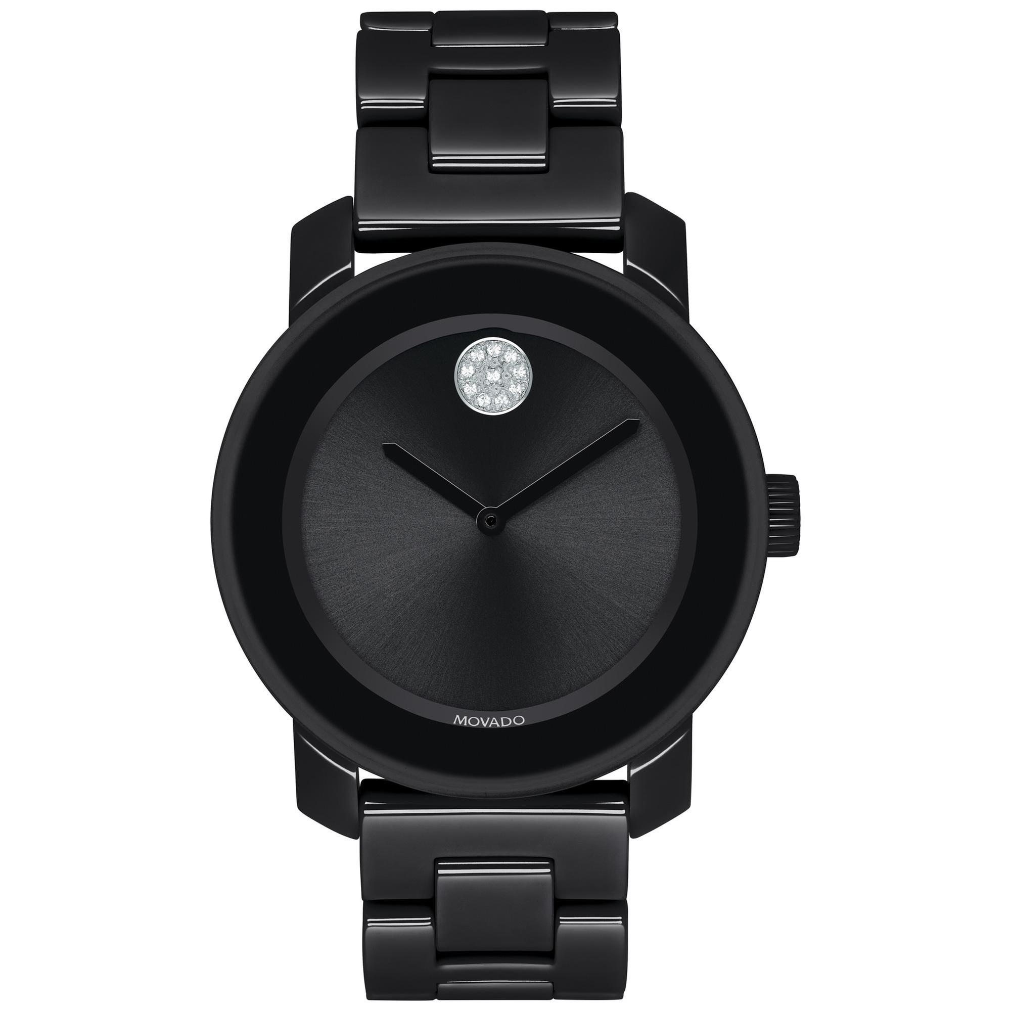 Ladies'  BOLD Black Ceramic Crystal Accent Bracelet Watch | 36mm | - Movado 3600535