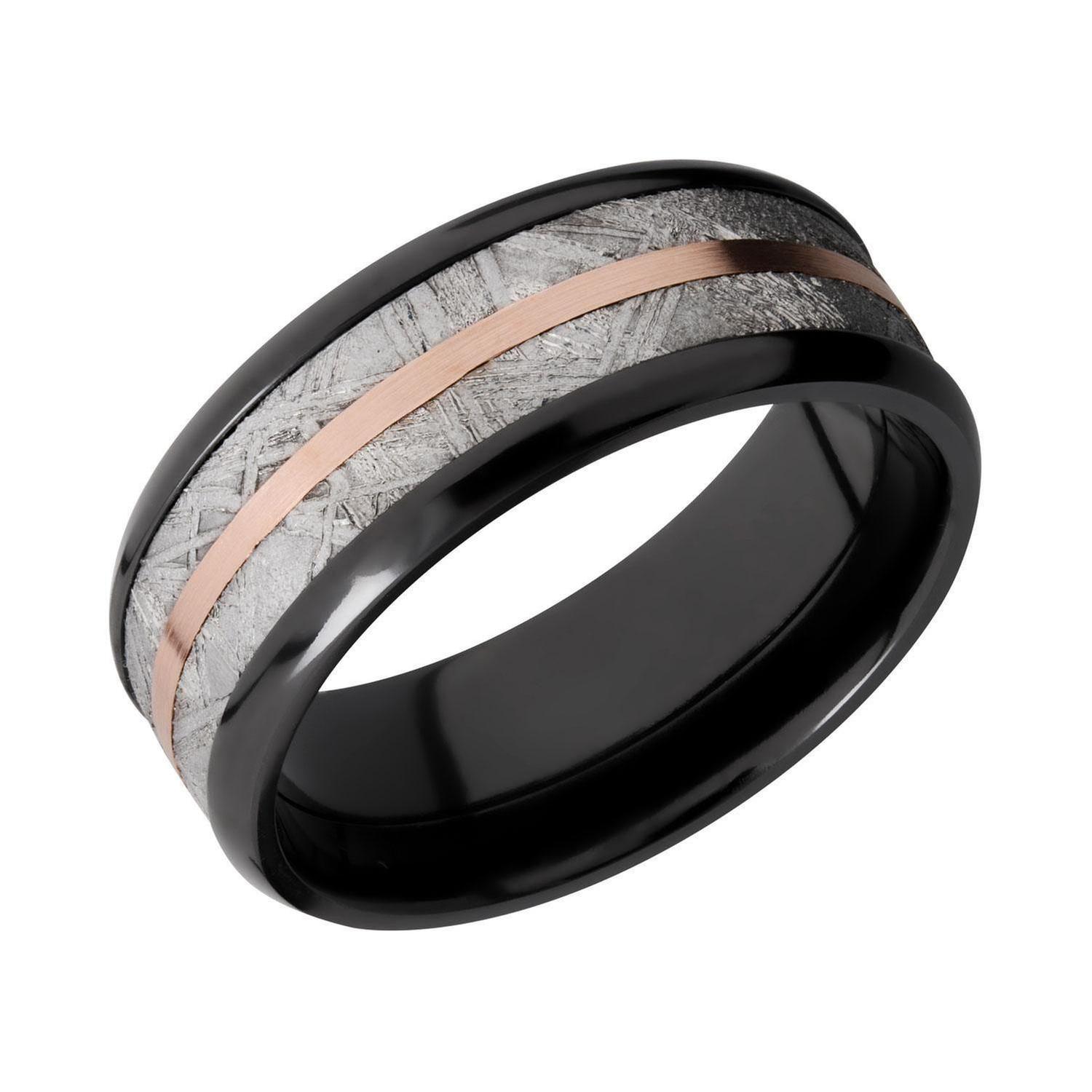 Lashbrook Black Zirconium with Rose Gold and Meteorite Inlay Comf