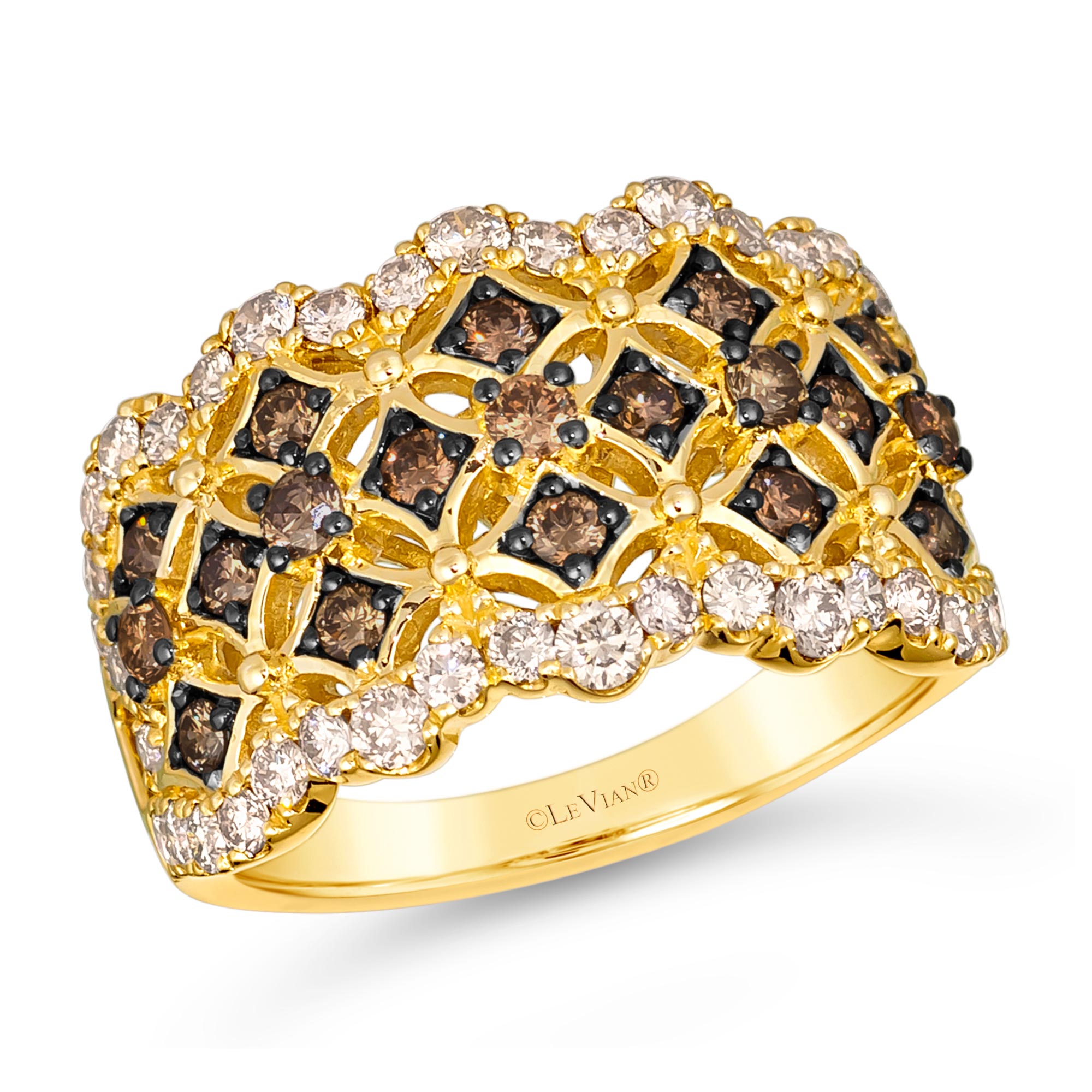 Le Vian(R) 1 1/2ctw Chocolate Diamonds(R) and Nude Diamonds(tm) 14k Honey Gold(tm) Ring | Size 7 -  WJTJ 1
